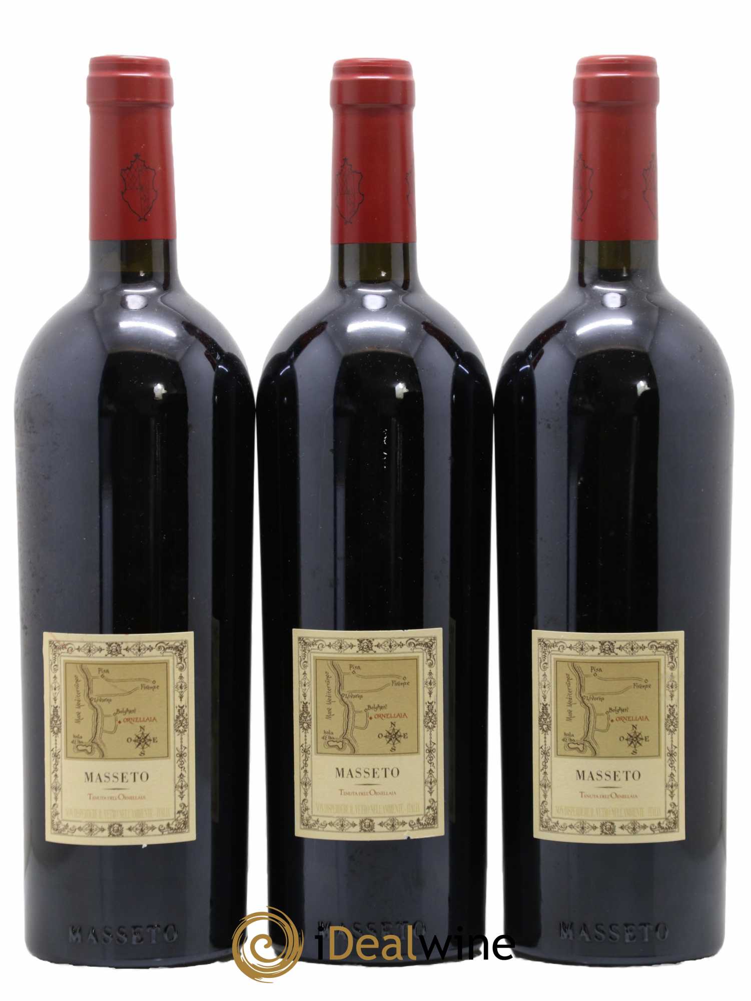 Toscana IGT Tenuta Dell'Ornellaia Masseto Frescobaldi 2001 - Lotto di 3 bottiglie - 1