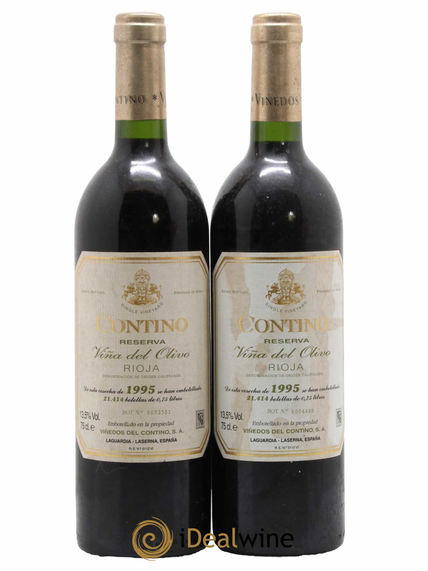 Rioja DOCA Contino Doca Vigna Del Olivo 1995 - Lot de 2 bouteilles - 0