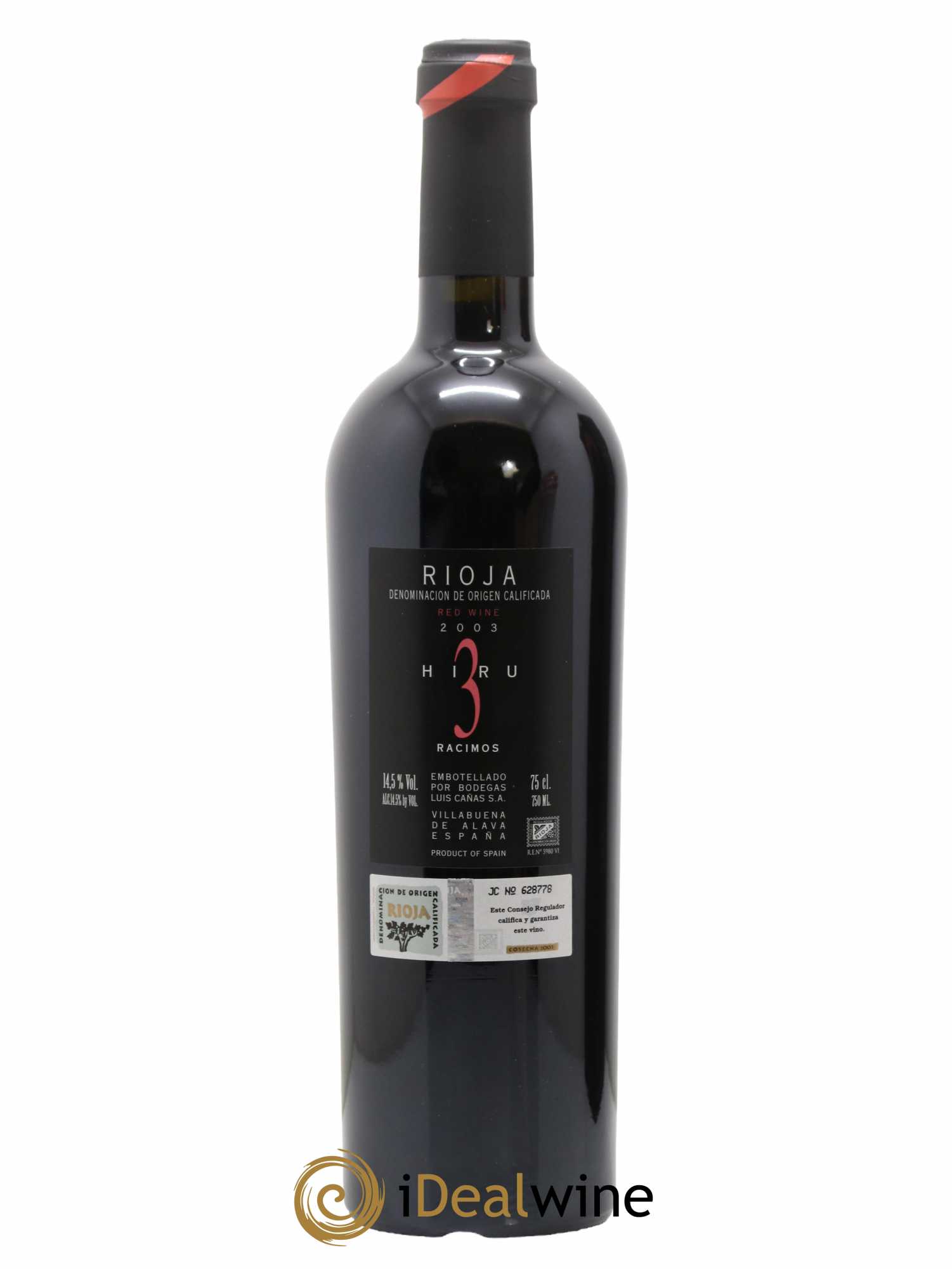 Rioja DOCA Hiru 3 Racimos 2003 - Lot of 1 bottle - 2