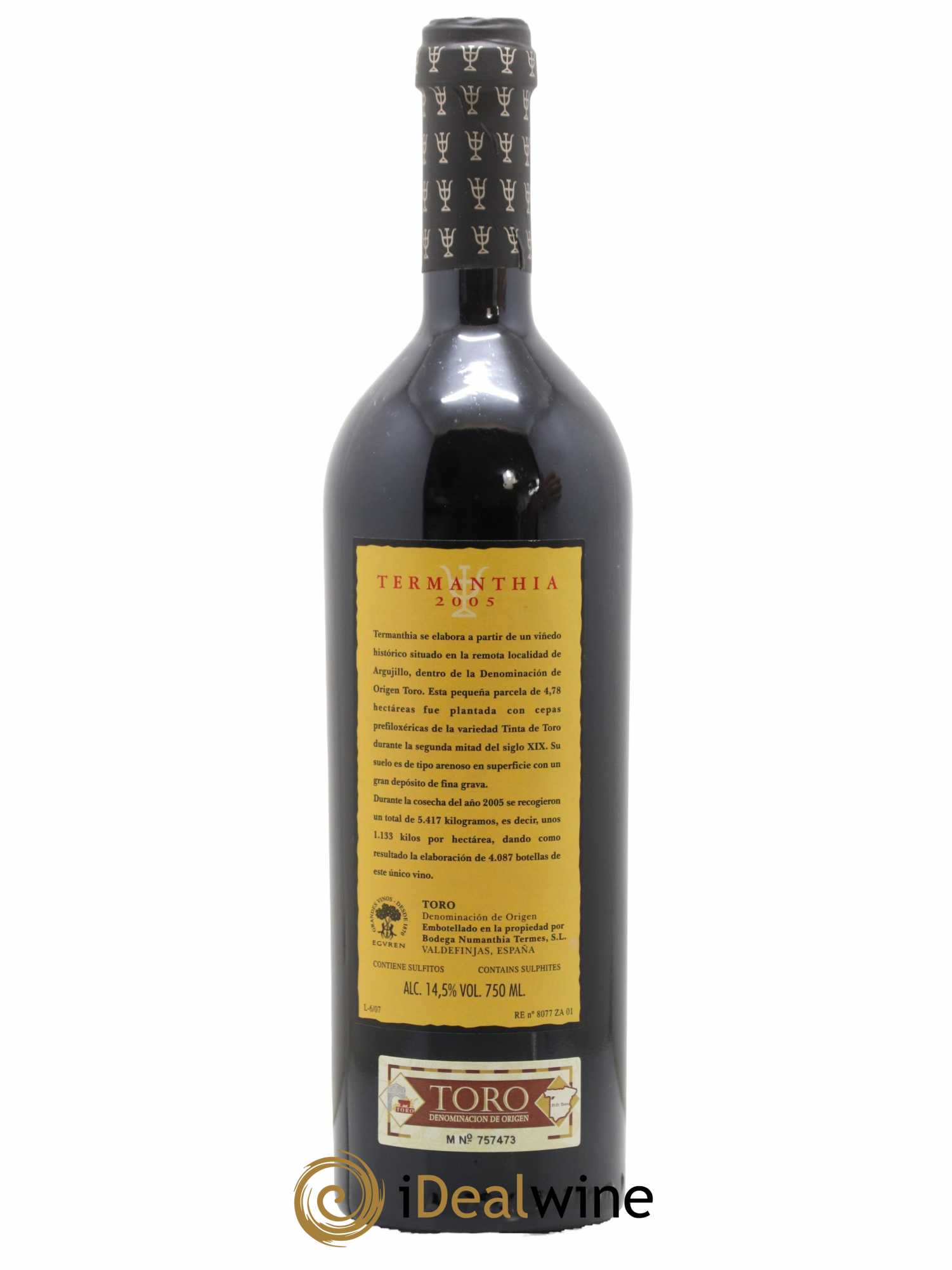 Toro DO Bodega Numanthia Termanthia  2005 - Lot of 1 bottle - 1