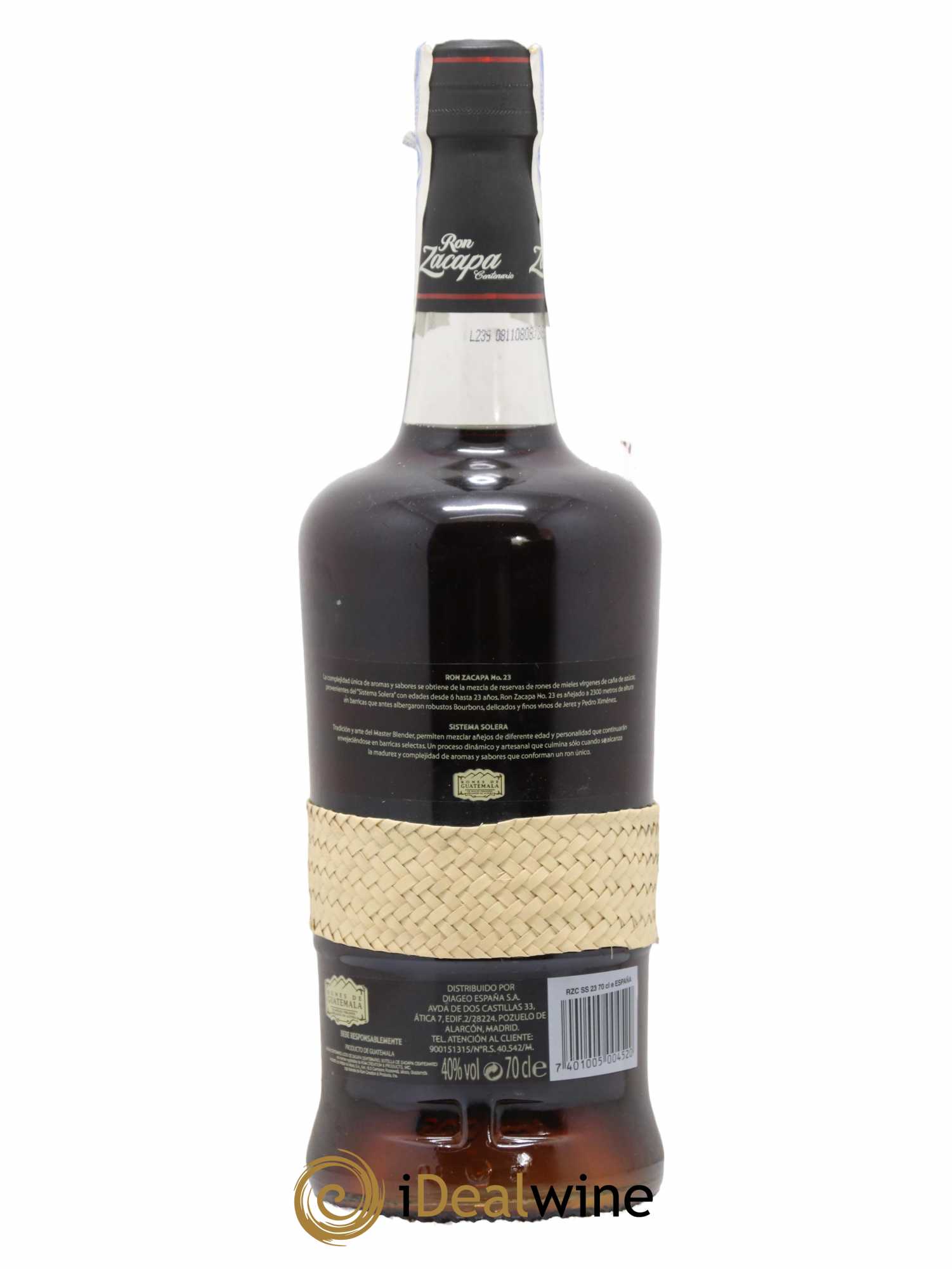 Rhum Solera 23 ans Zacapa - Lot de 1 bouteille - 1