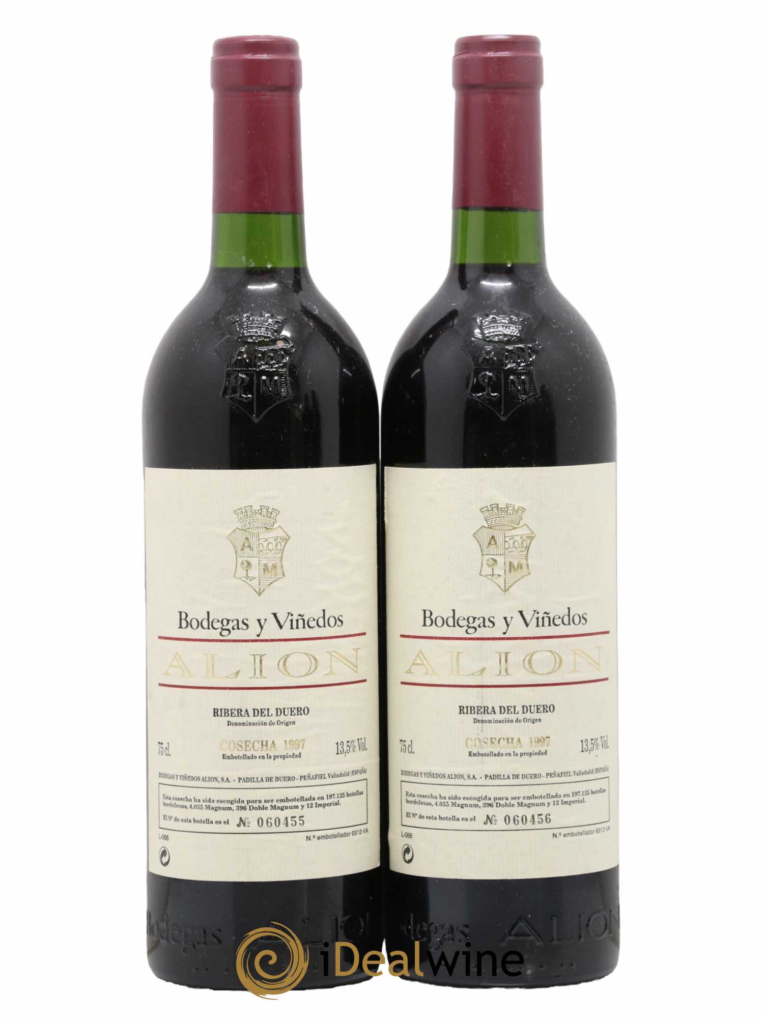 Ribera Del Duero DO Vega Sicilia Alion Famille Alvarez 1997 - Lot de 2 bouteilles - 0