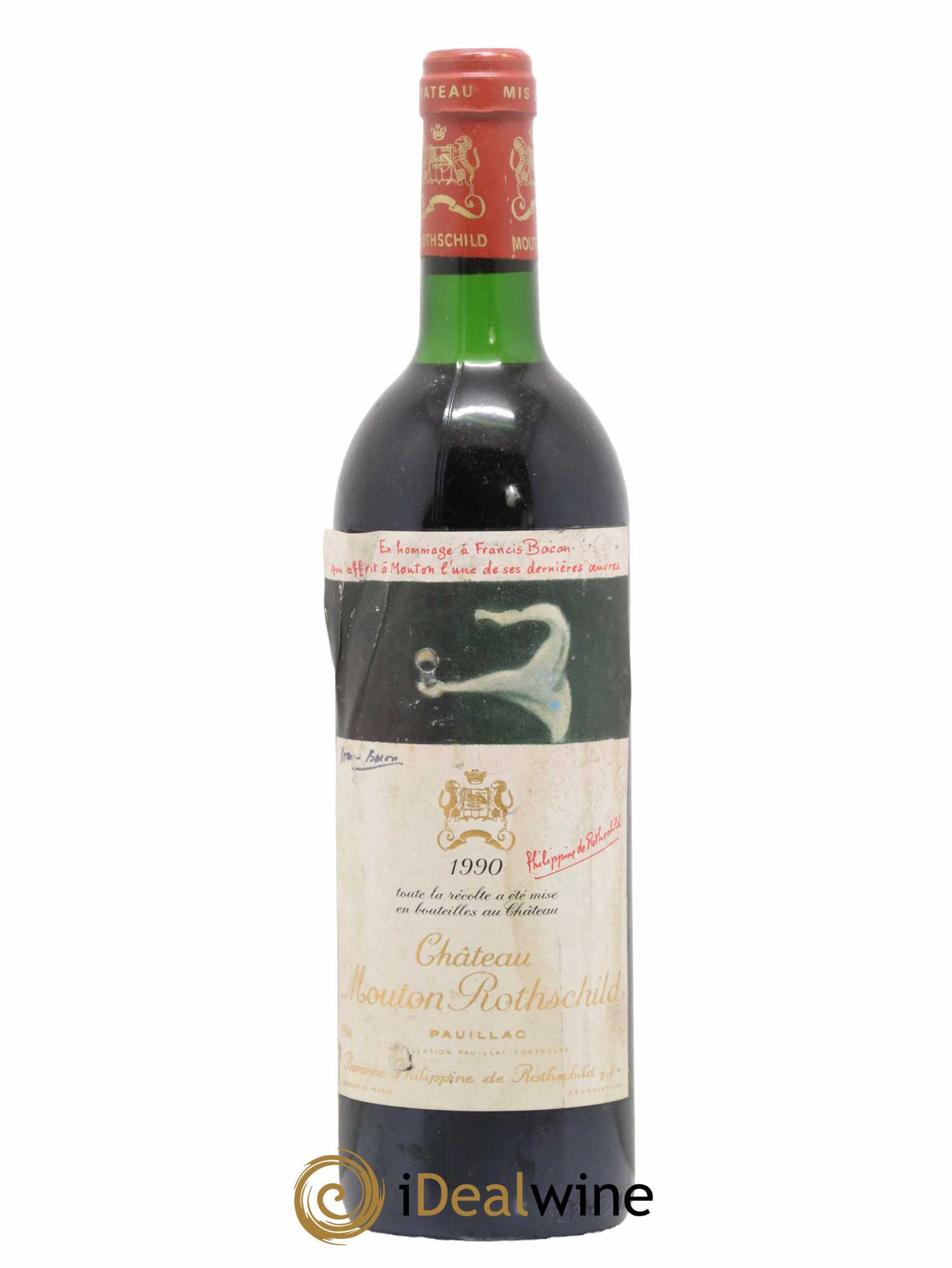 Château Mouton Rothschild 1er Grand Cru Classé 1990 - Lot de 1 bouteille - 0
