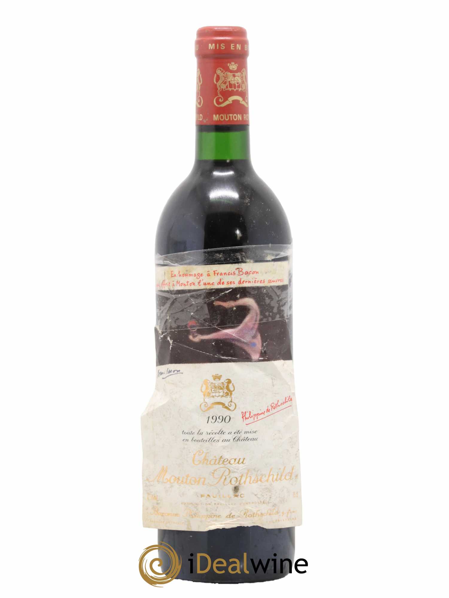 Château Mouton Rothschild 1er Grand Cru Classé 1990 - Lot de 1 bouteille - 0