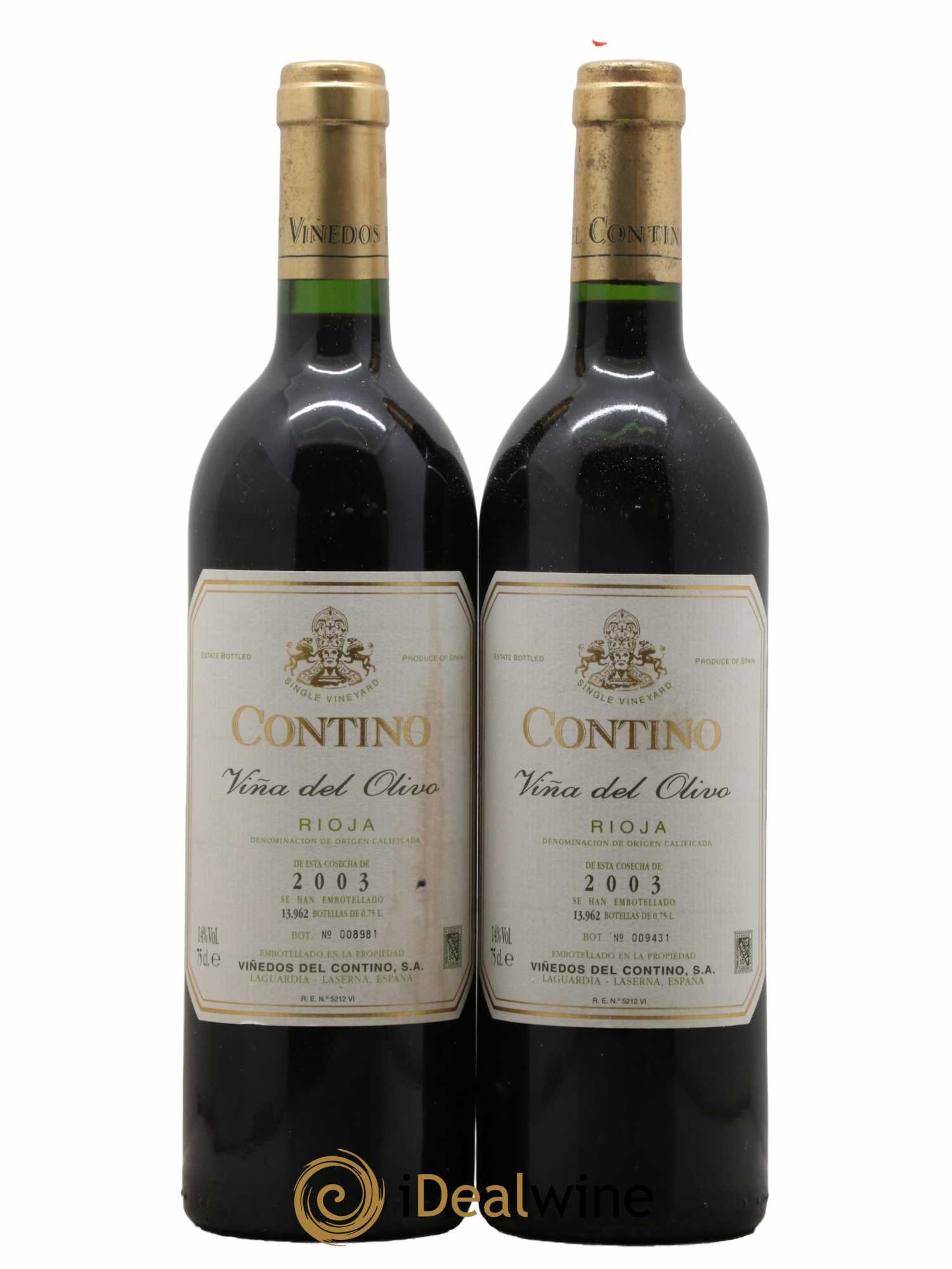 Rioja DOCA Contino Doca Vigna Del Olivo 2003 - Lot de 2 bouteilles - 0