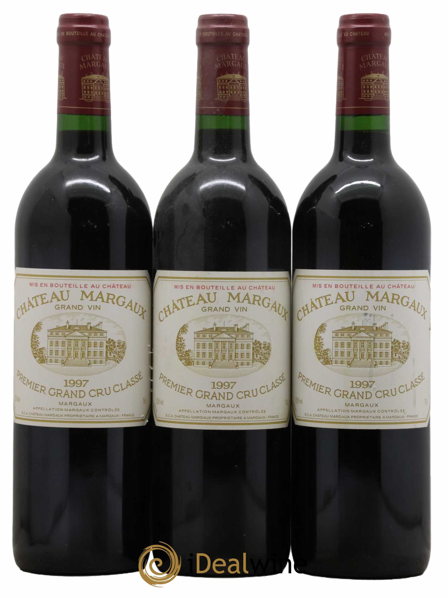 Château Margaux 1er Grand Cru Classé 1997 - Lot de 3 bouteilles - 0