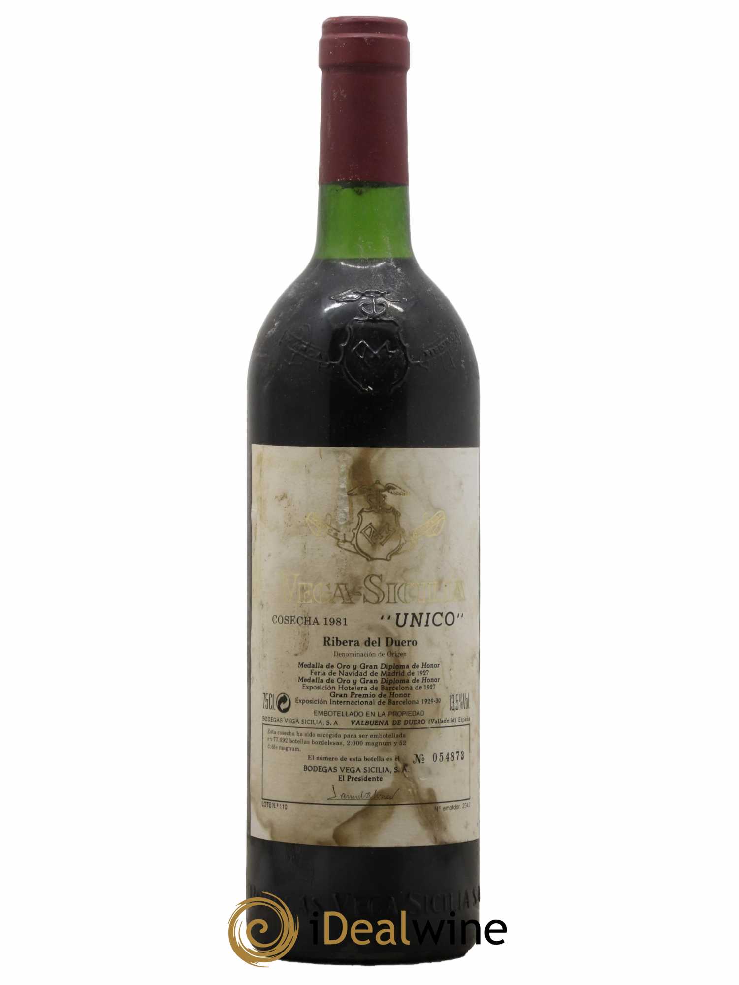 Ribera Del Duero DO Vega Sicilia Unico Famille Alvarez 1981 - Lot de 1 bouteille - 0