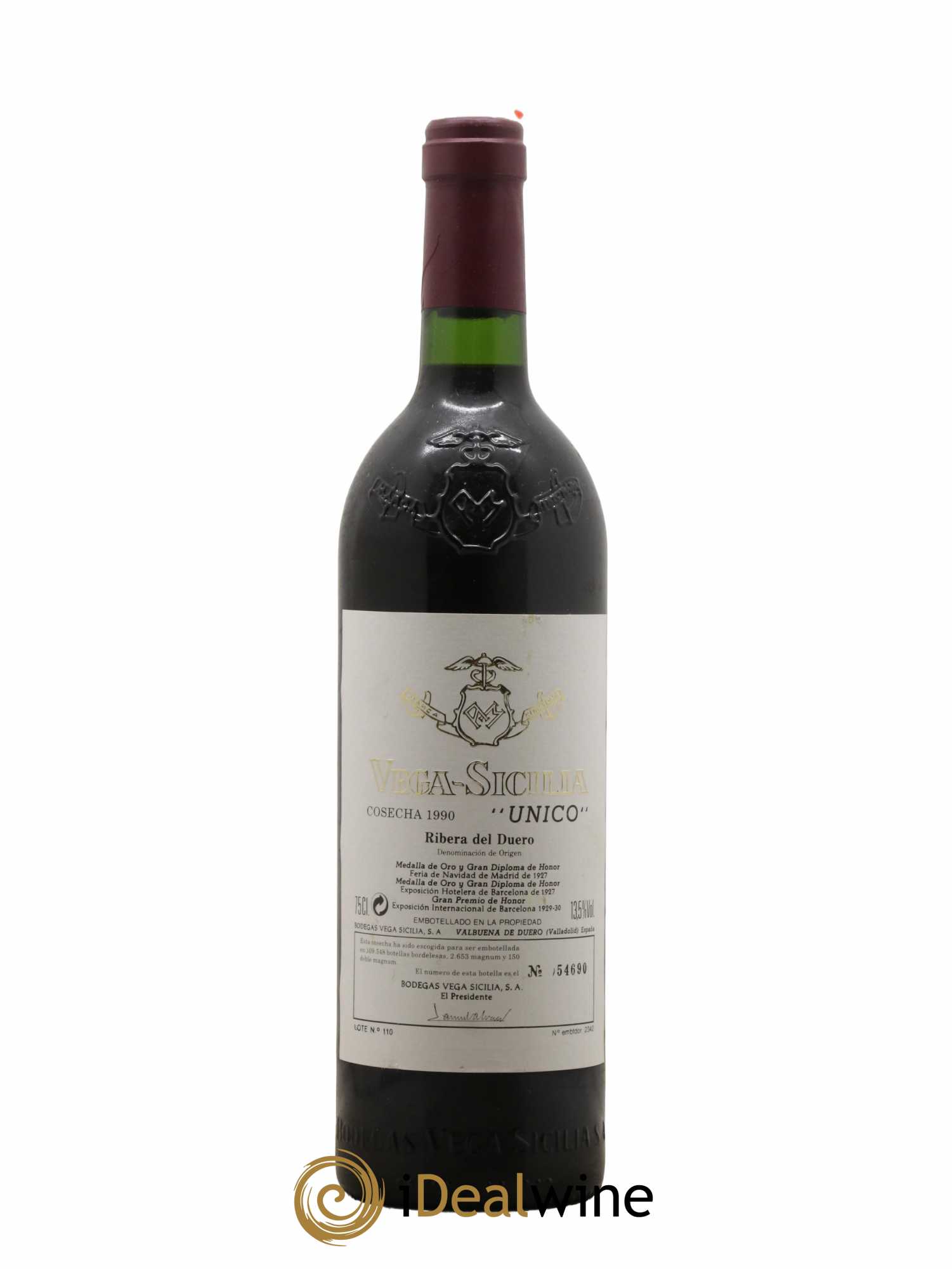 Ribera Del Duero DO Vega Sicilia Unico Famille Alvarez 1990 - Lot de 1 bouteille - 0