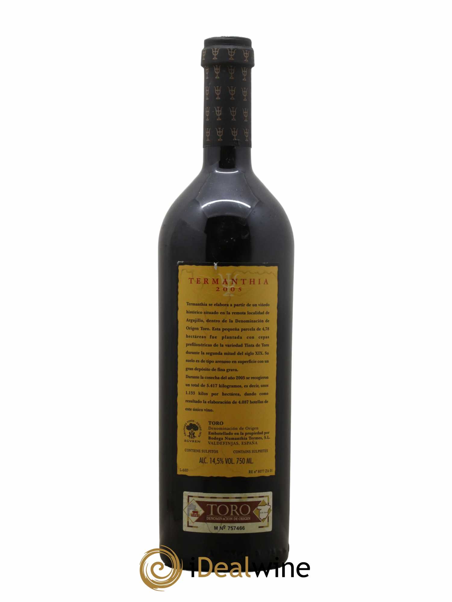 Toro DO Bodega Numanthia Termanthia 2005 - Lot de 1 bouteille - 1