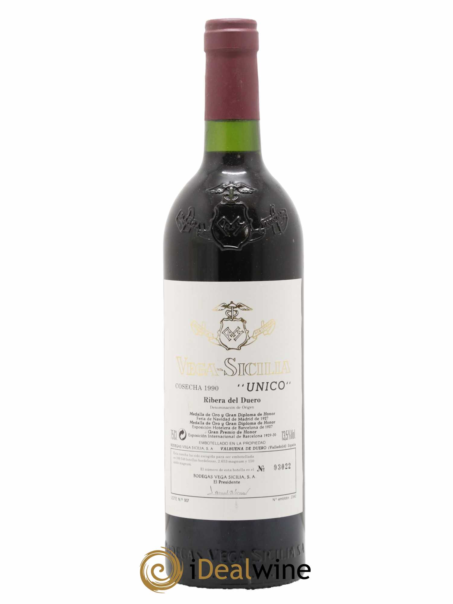 Ribera Del Duero DO Vega Sicilia Unico Famille Alvarez 1990 - Lot de 1 bouteille - 0