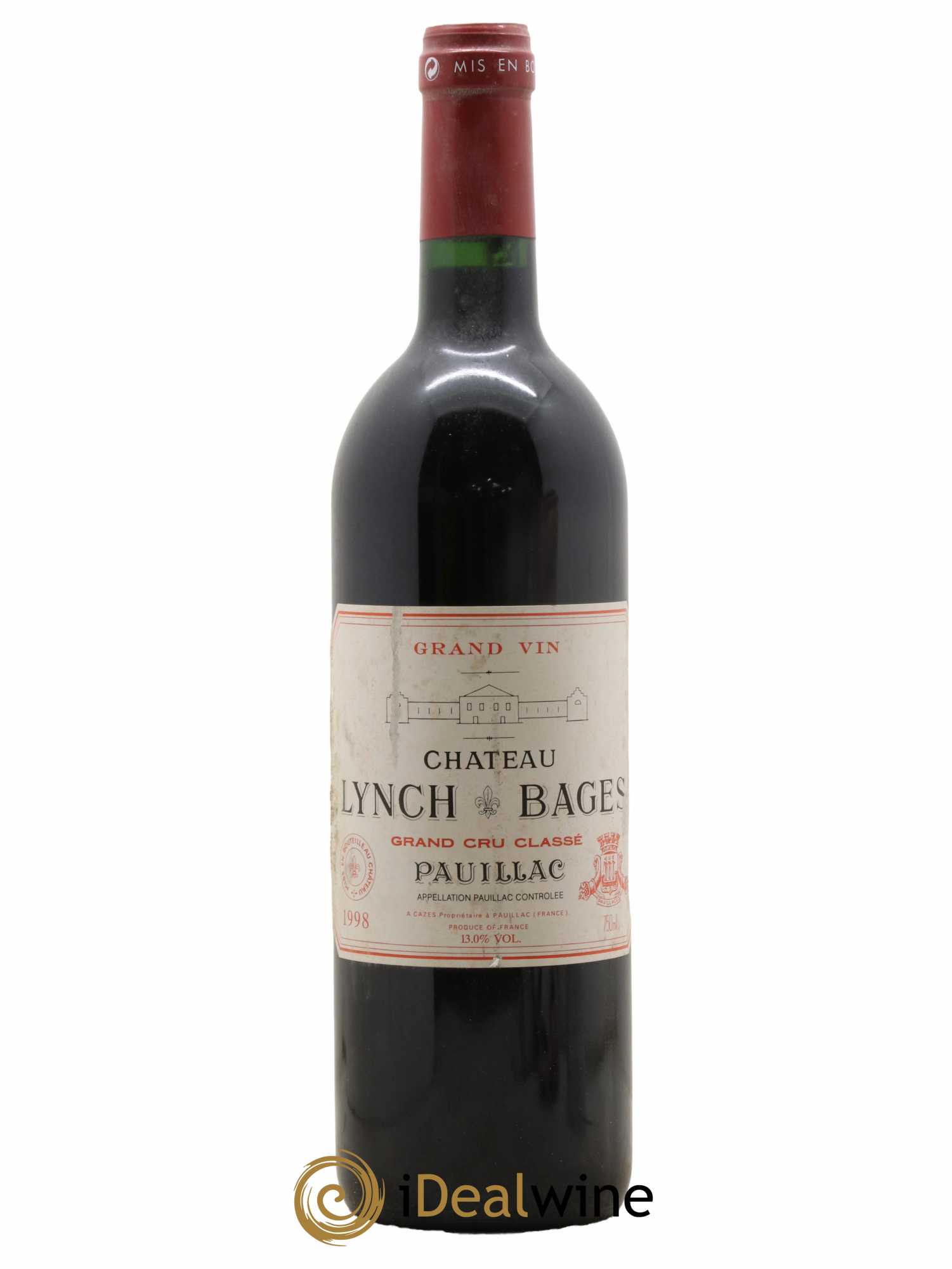 Château Lynch Bages 5ème Grand Cru Classé 1998 - Lot de 1 bouteille - 0
