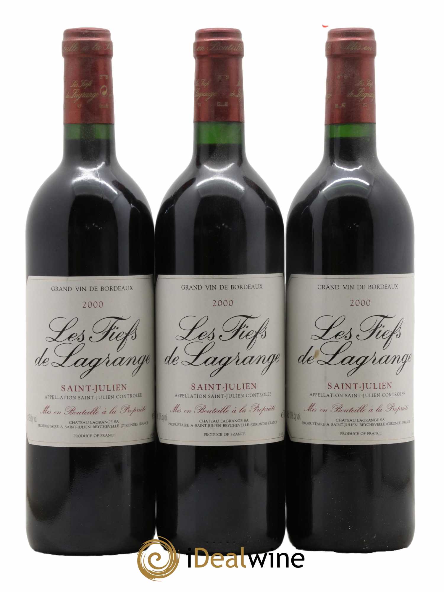 Les Fiefs de Lagrange Second Vin 2000 - Lot de 3 bouteilles - 0