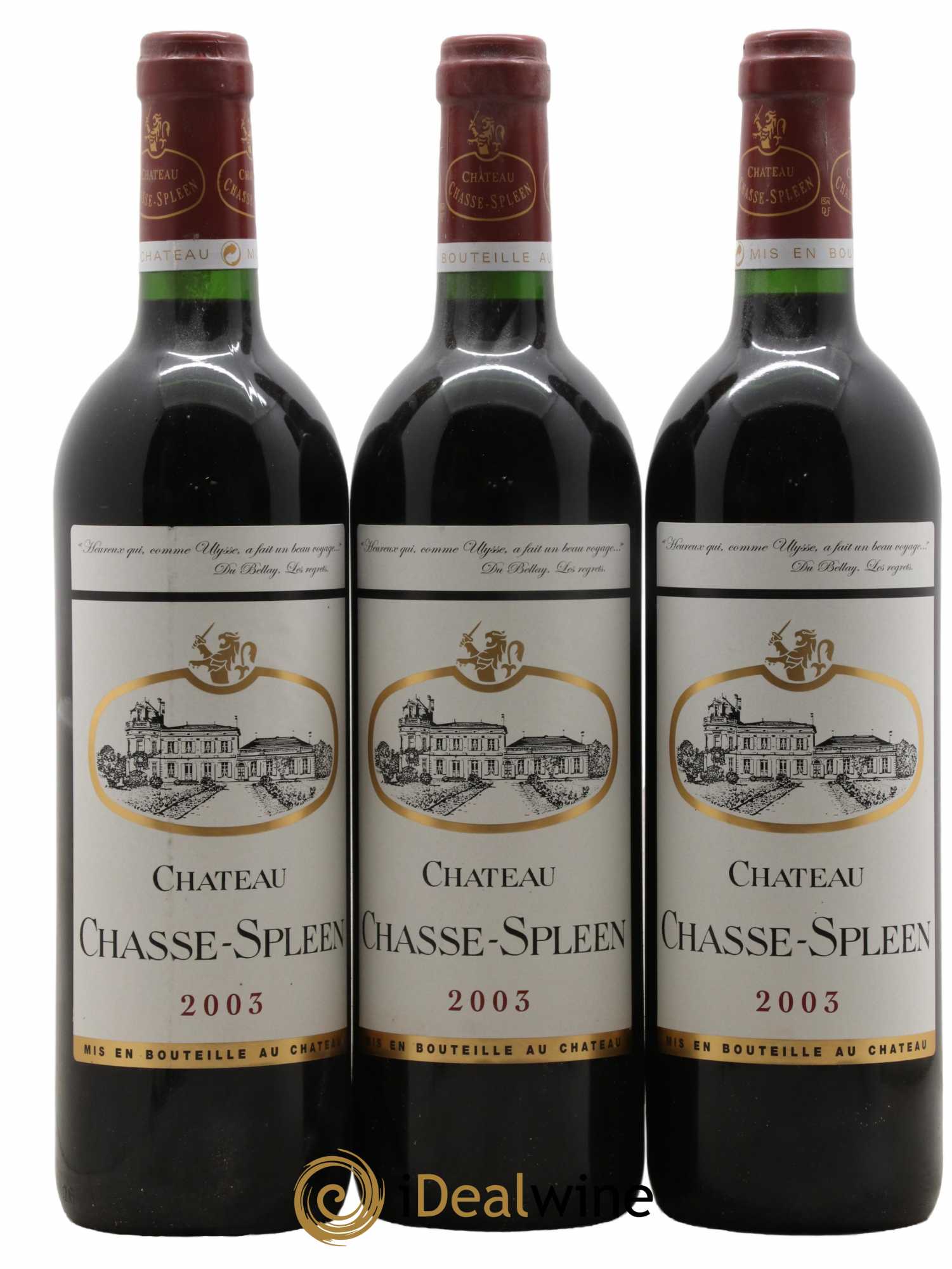 Château Chasse Spleen 2003 - Lot de 3 bouteilles - 0