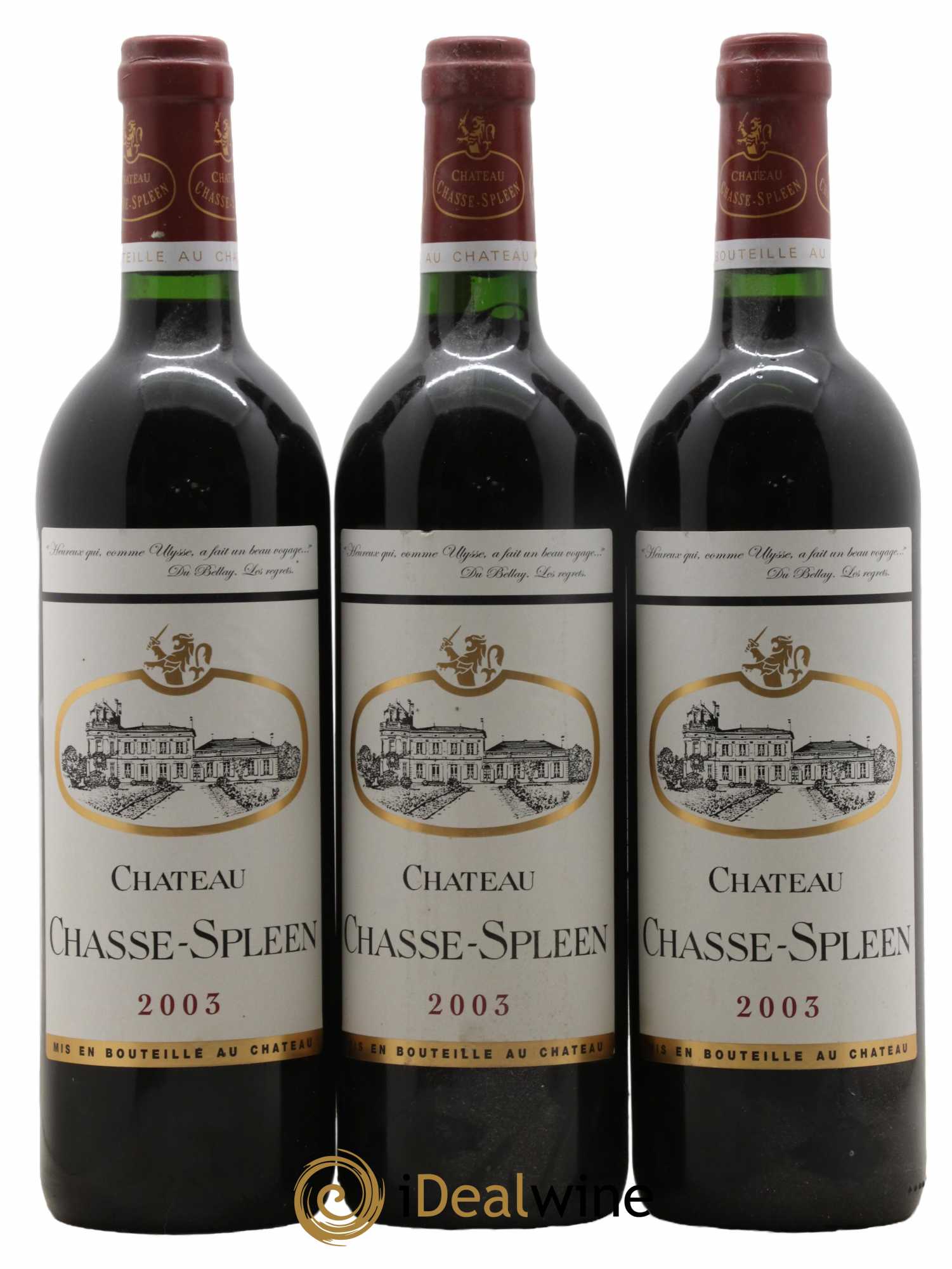 Château Chasse Spleen 2003 - Lot de 3 bouteilles - 0