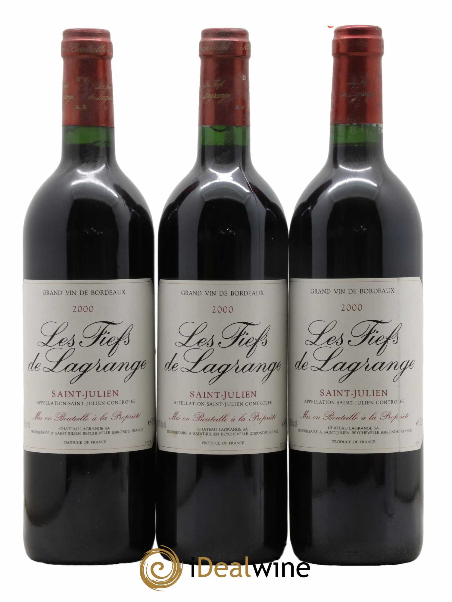 Les Fiefs de Lagrange Second Vin 2000 - Lot de 3 bouteilles - 0