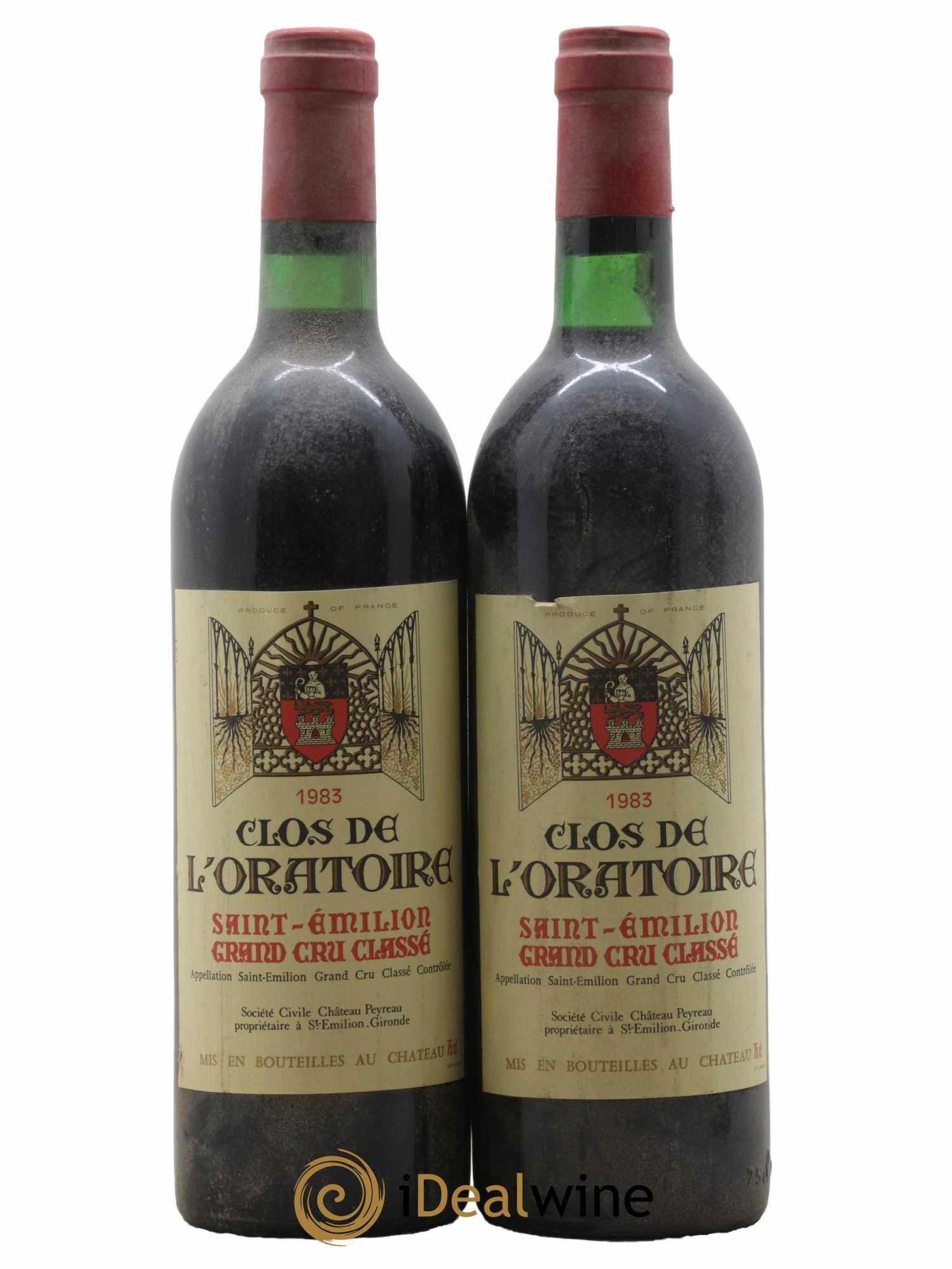 Clos de l'Oratoire Grand Cru Classé 1983 - Lot de 2 bouteilles - 0