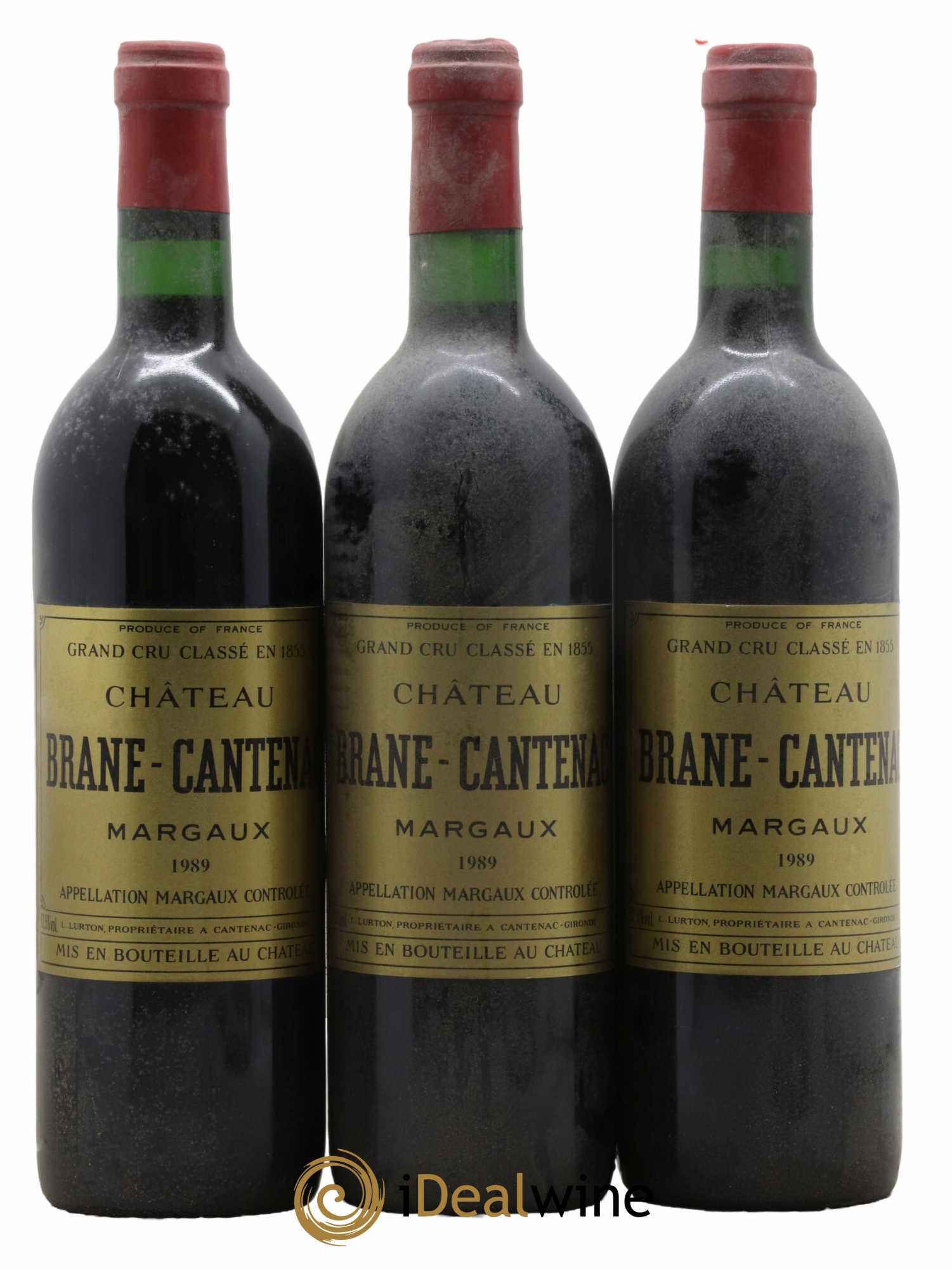 Château Brane Cantenac 2ème Grand Cru Classé 1989 - Lot de 3 bouteilles - 0