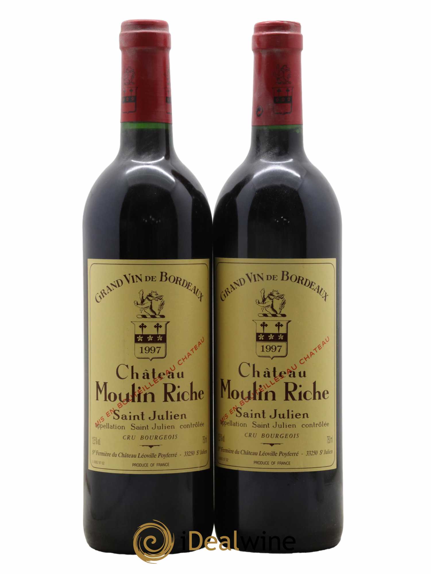 Château Moulin Riche 1997 - Lot de 2 bouteilles - 0