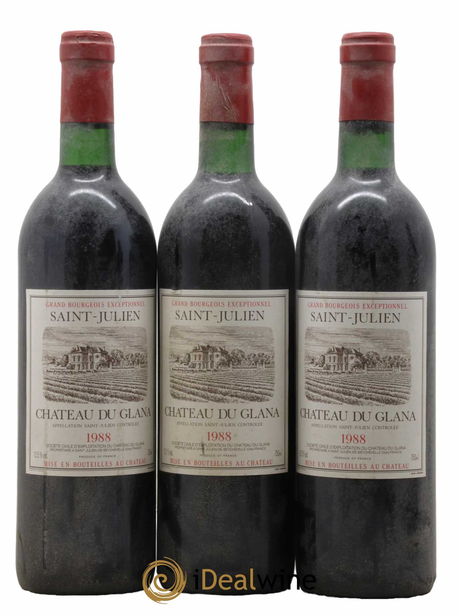Château du Glana 1988 - Lot de 3 bouteilles - 0