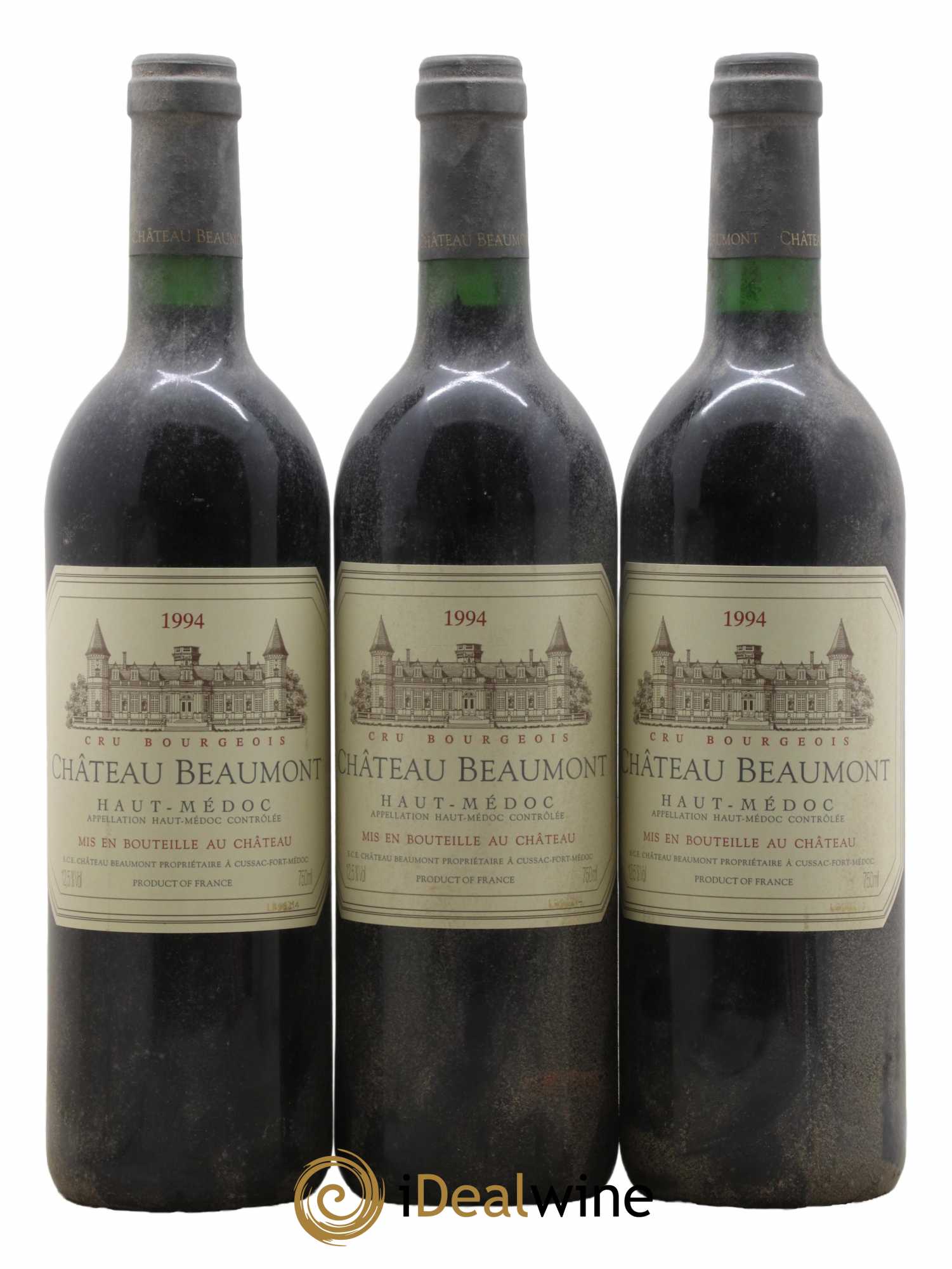 Château Beaumont Cru Bourgeois 1994 - Lot de 3 bouteilles - 0