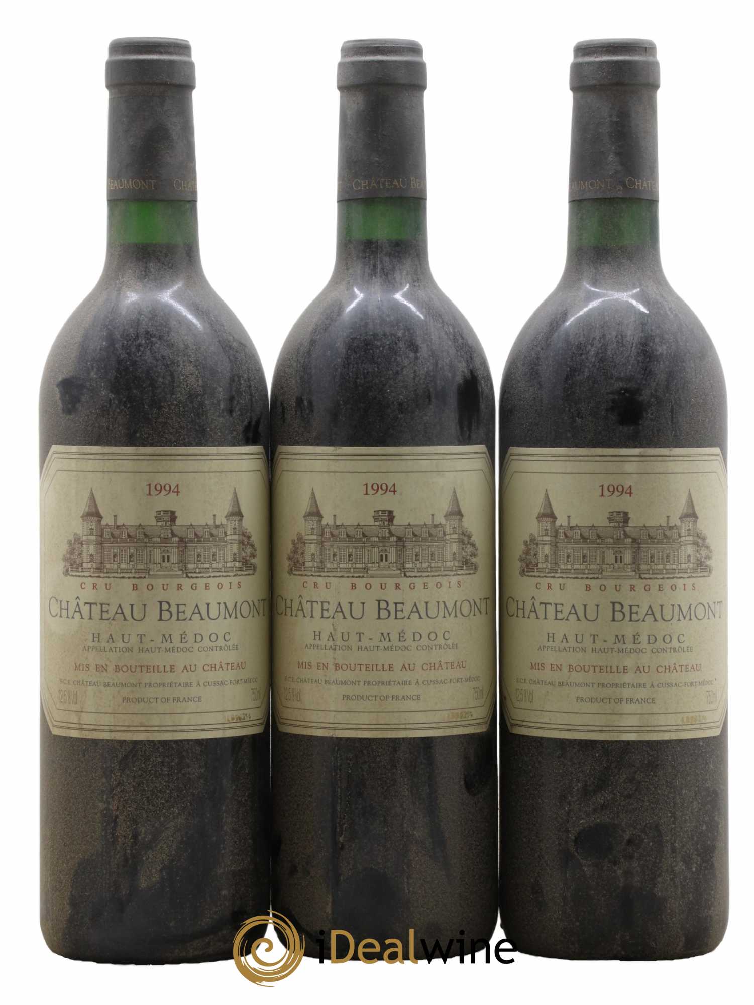 Château Beaumont Cru Bourgeois 1994 - Lot de 3 bouteilles - 0