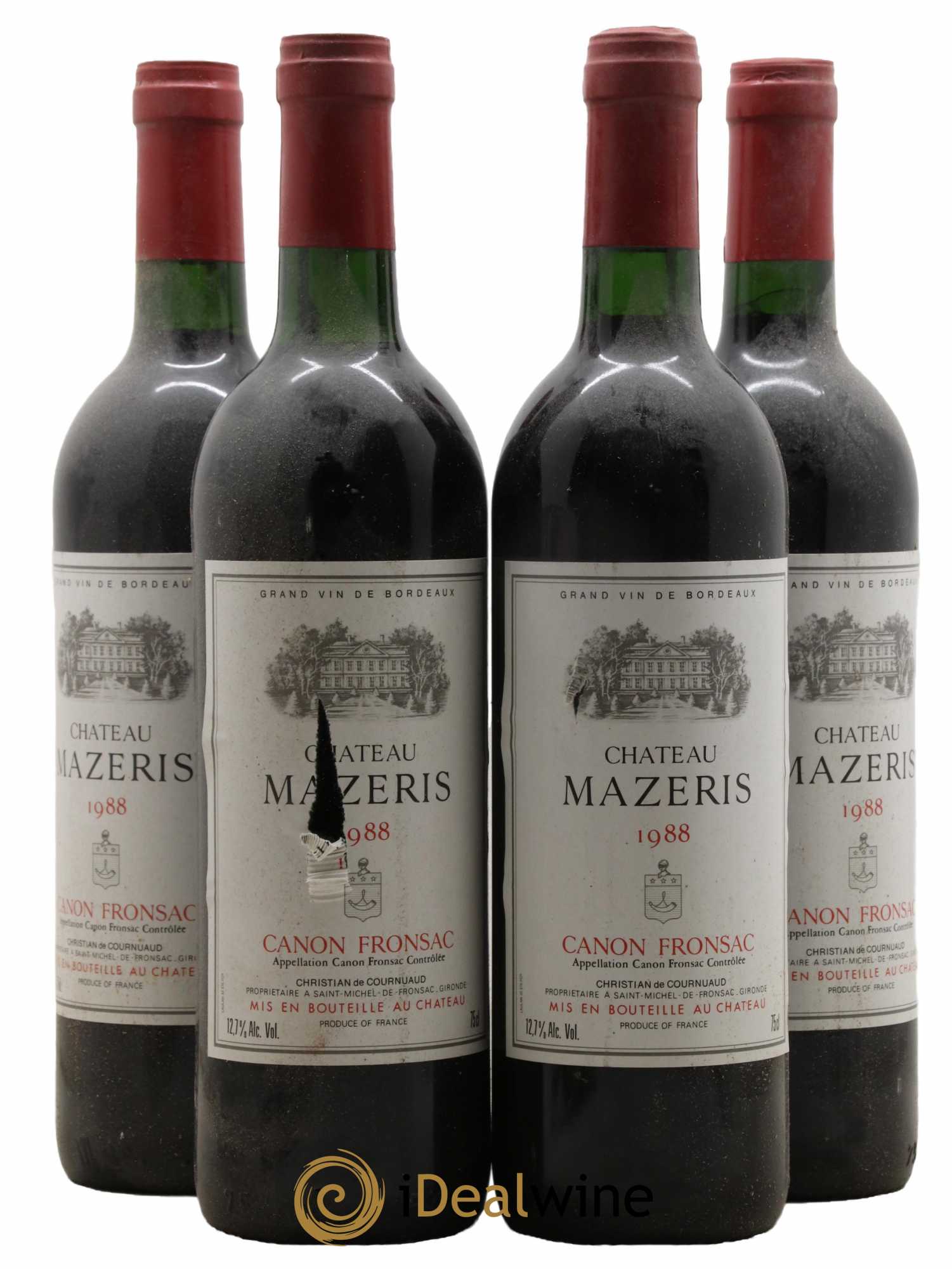 Château Haut Mazeris 1988 - Lot de 4 bouteilles - 0