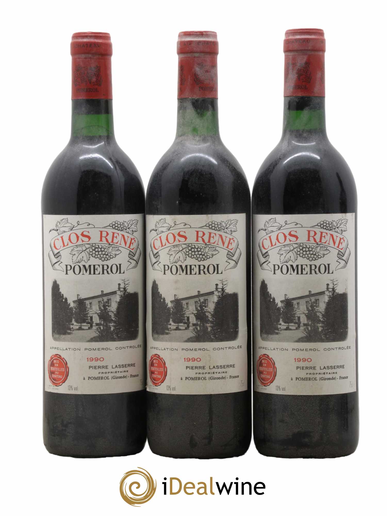 Clos René 1990 - Posten von 3 Flaschen - 0