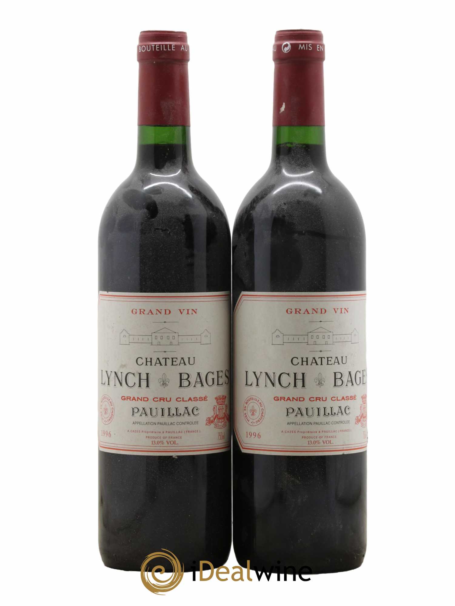 Château Lynch Bages 5ème Grand Cru Classé 1996 - Lot de 2 bouteilles - 0