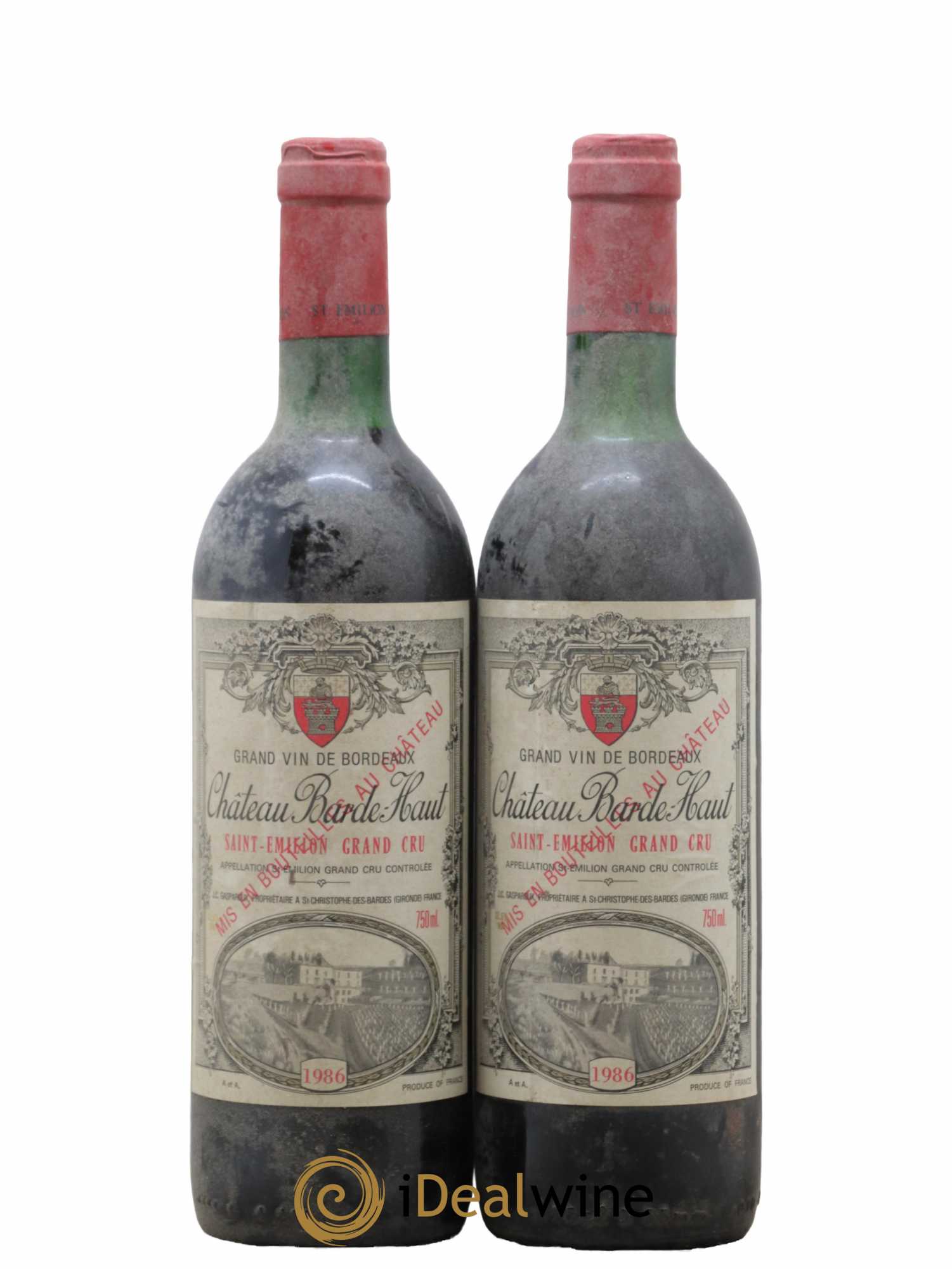 Château Barde Haut Grand Cru Classé 1986 - Lot de 2 bouteilles - 0