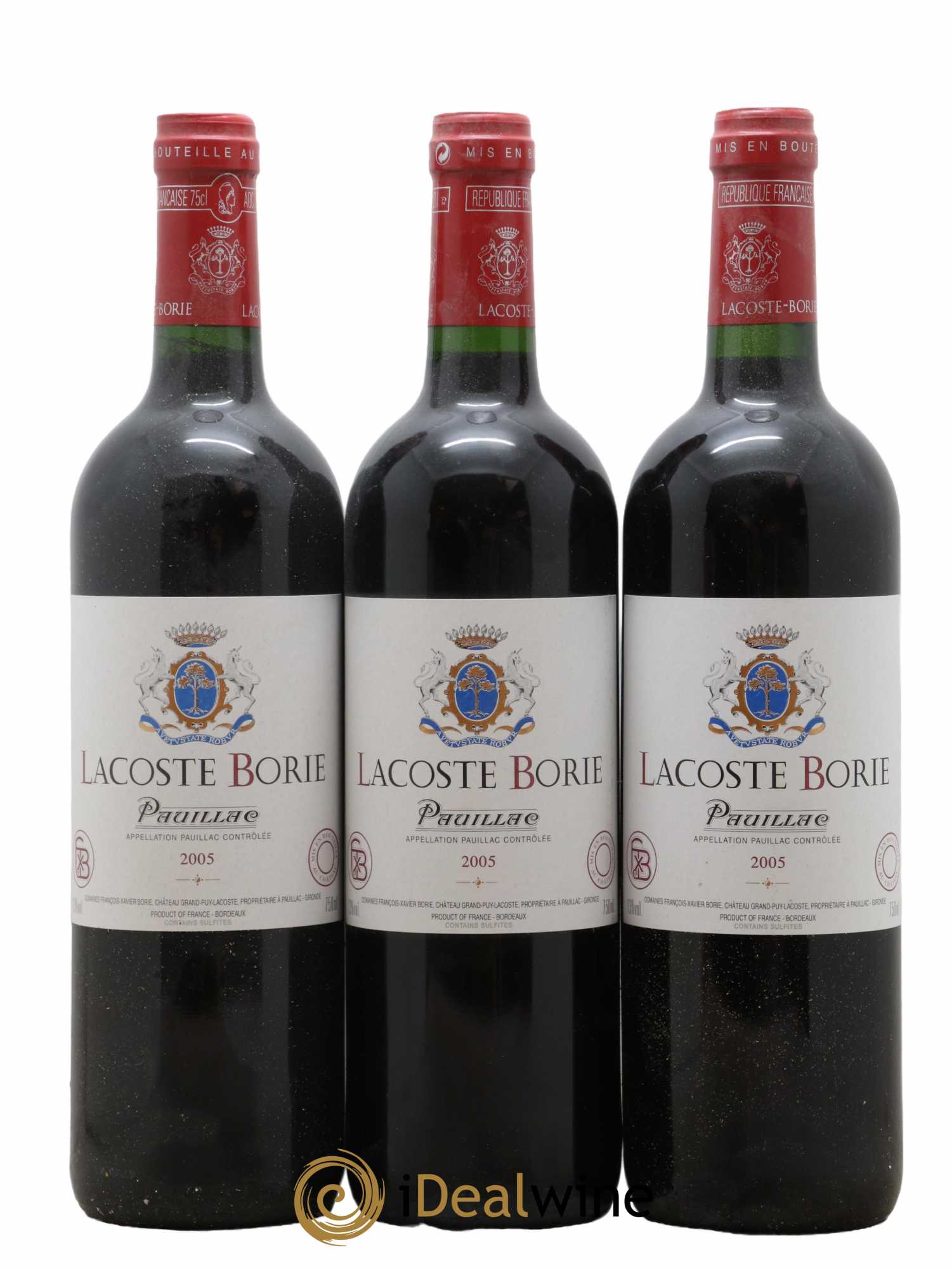 Lacoste Borie 2005 - Lot de 3 bouteilles - 0