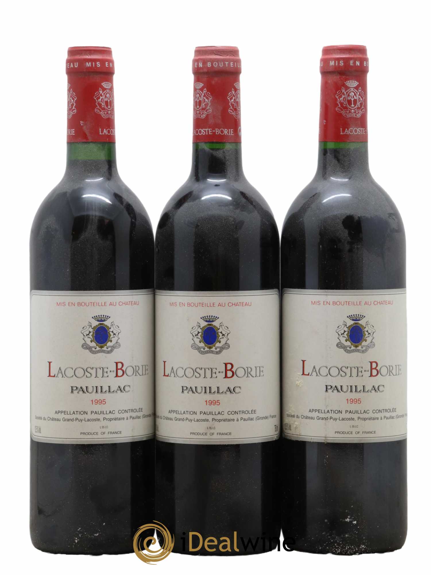 Lacoste Borie 1995 - Lot de 3 bouteilles - 0