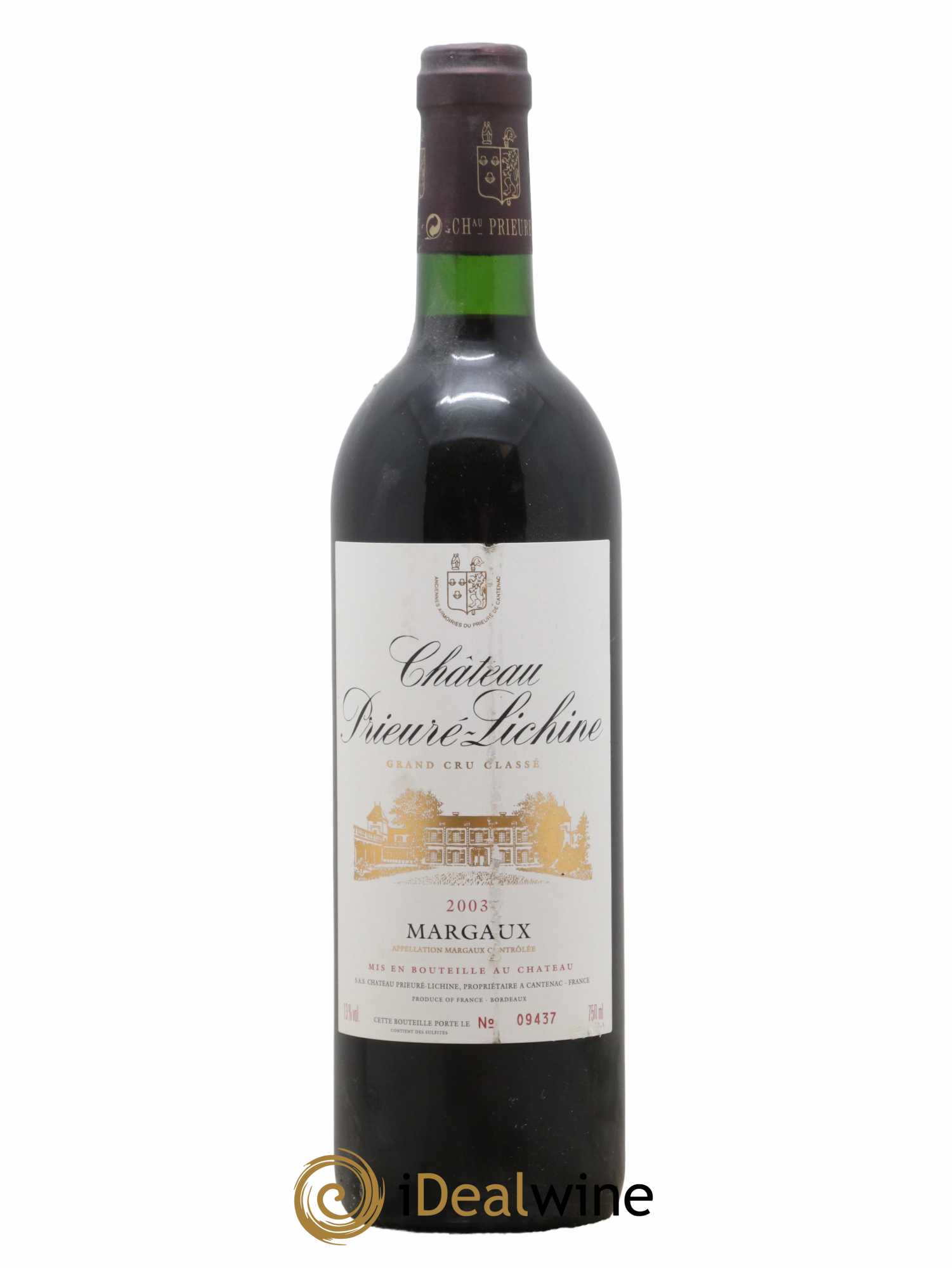 Château Prieuré Lichine 4ème Grand Cru Classé 2003 - Lot of 1 bottle - 0