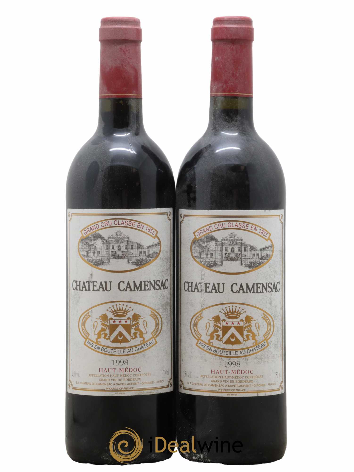 Château Camensac 5ème Grand Cru Classé 1998 - Lot de 2 bouteilles - 0