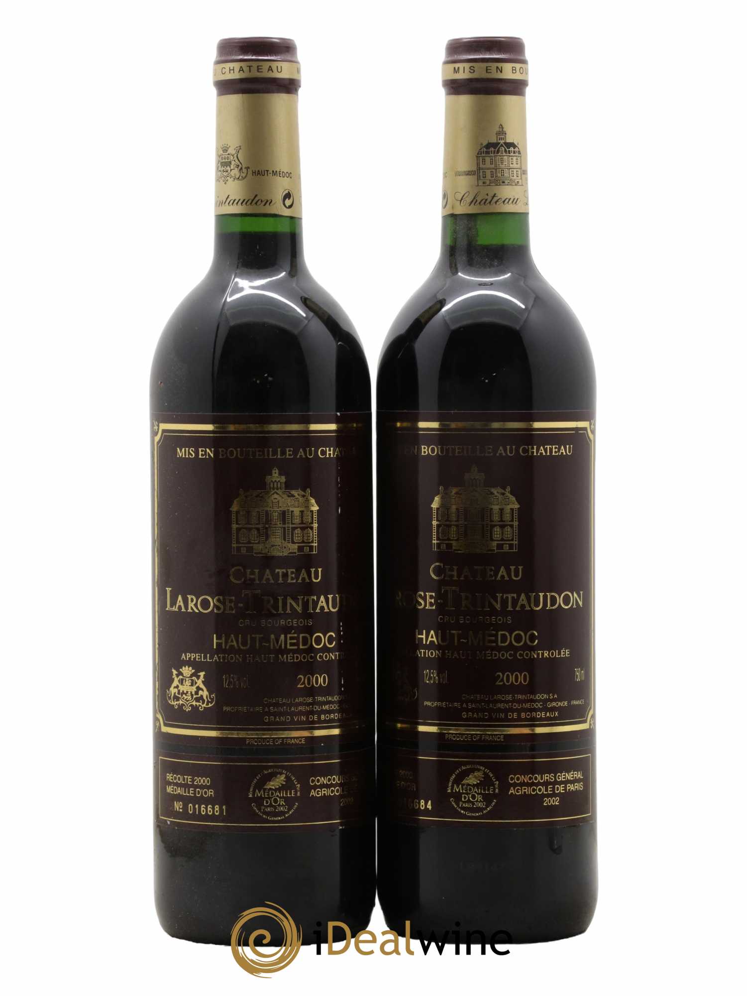 Château Larose Trintaudon Cru Bourgeois 2000 - Lot de 2 bouteilles - 0