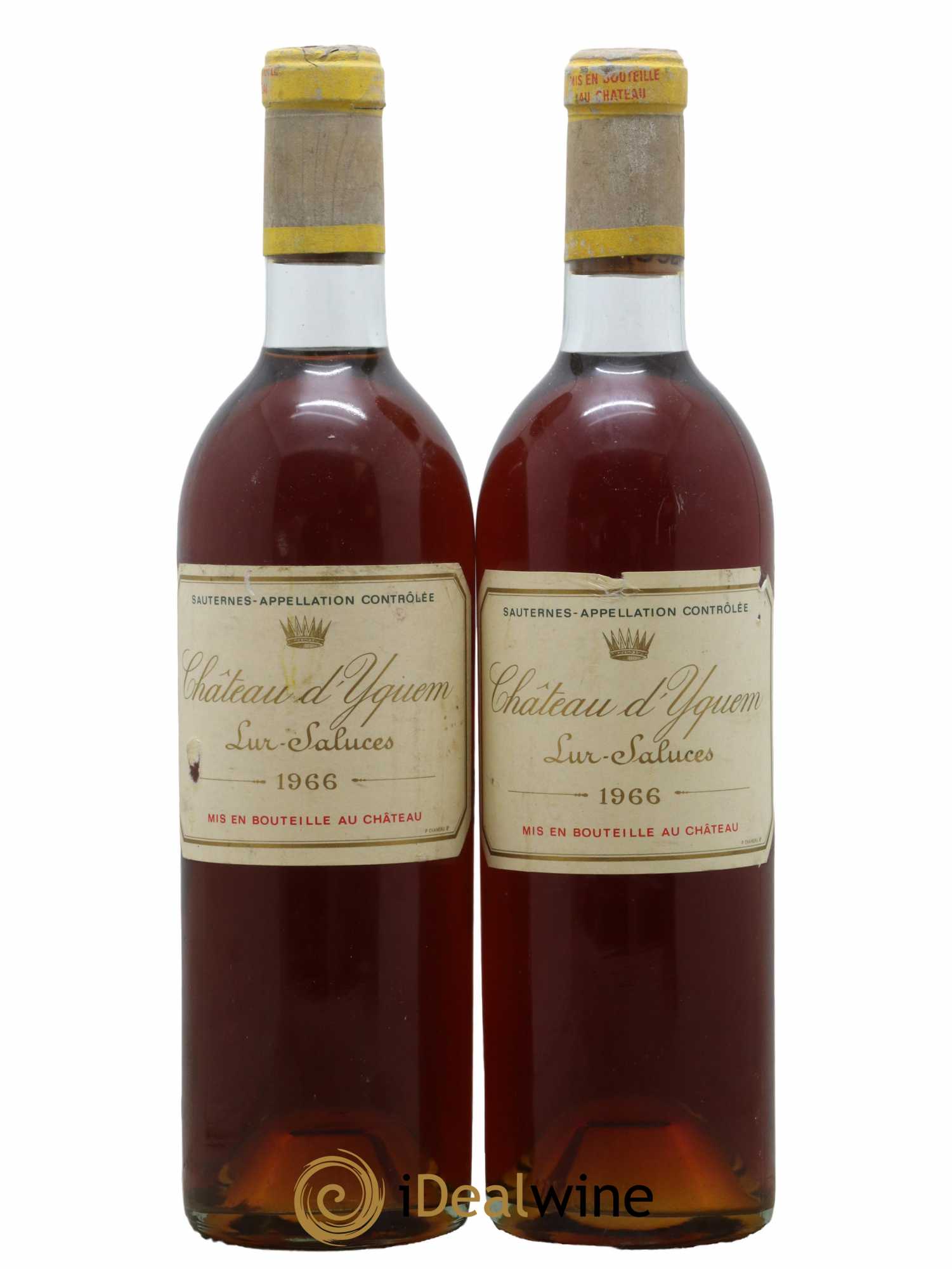 Château d' Yquem 1er Cru Classé Supérieur 1966 - Lot de 2 bouteilles - 0