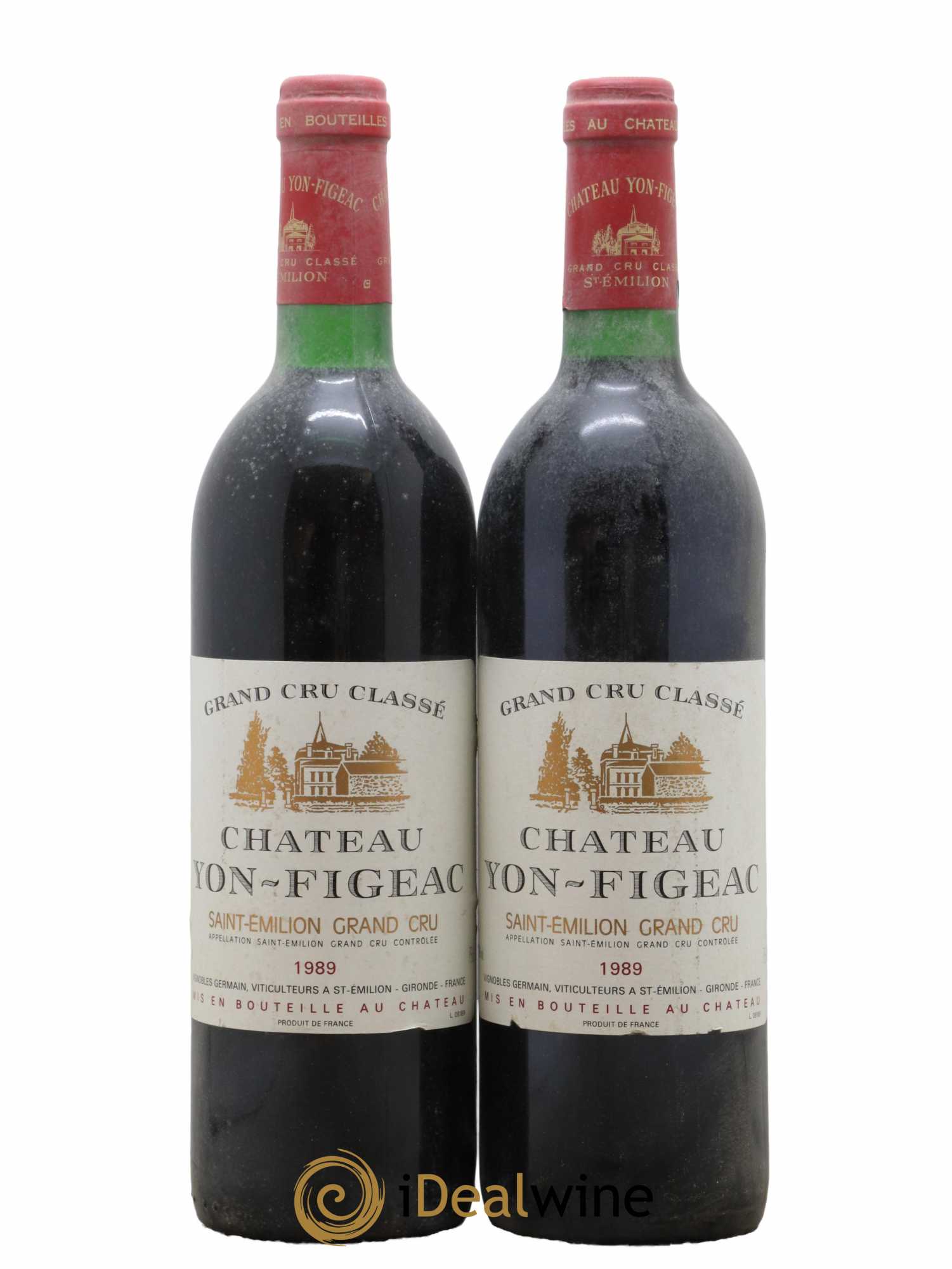 Château Yon Figeac Grand Cru Classé 1989 - Lot de 2 bouteilles - 0