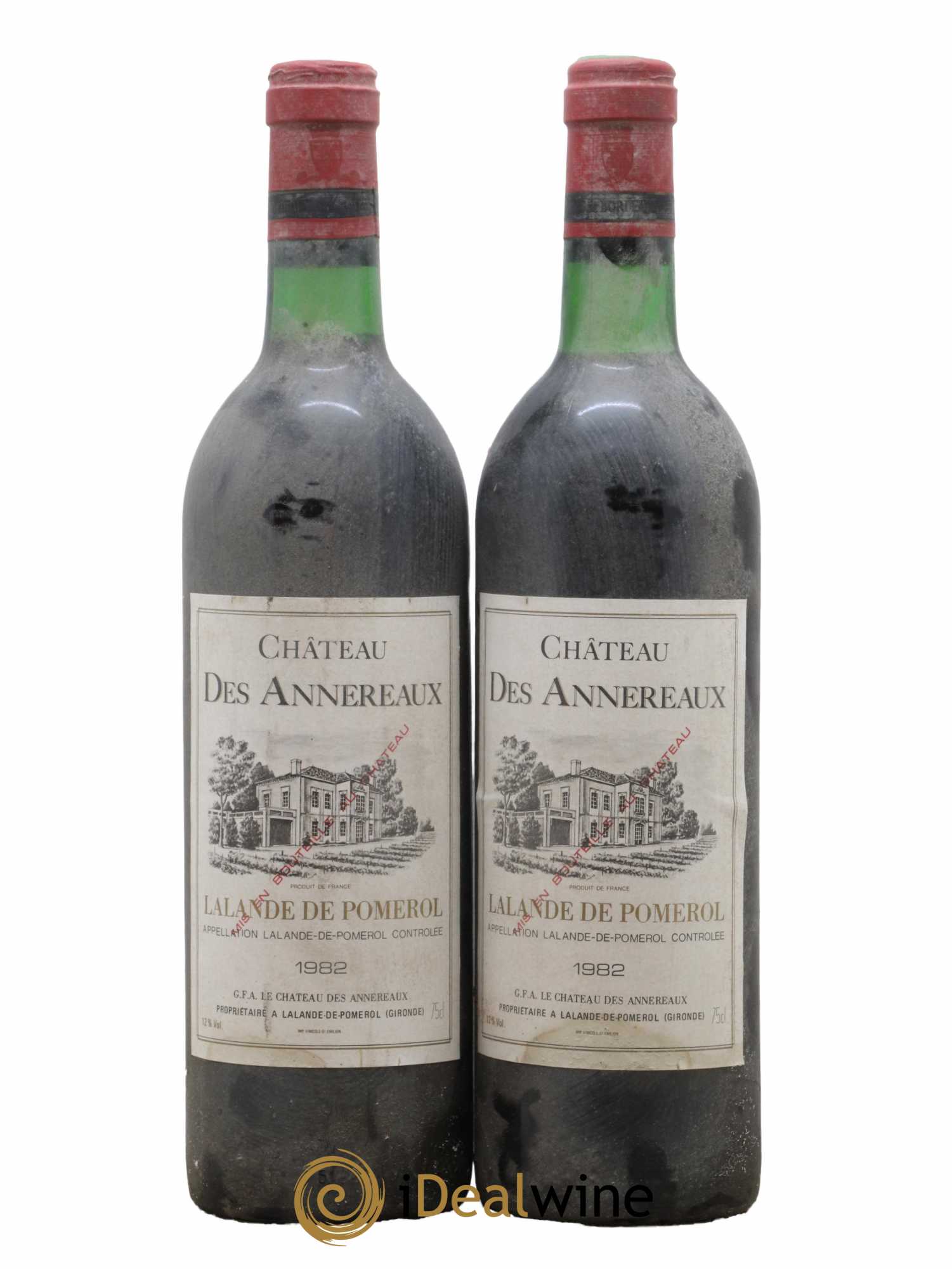 Château Annereaux 1982 - Lot de 2 bouteilles - 0