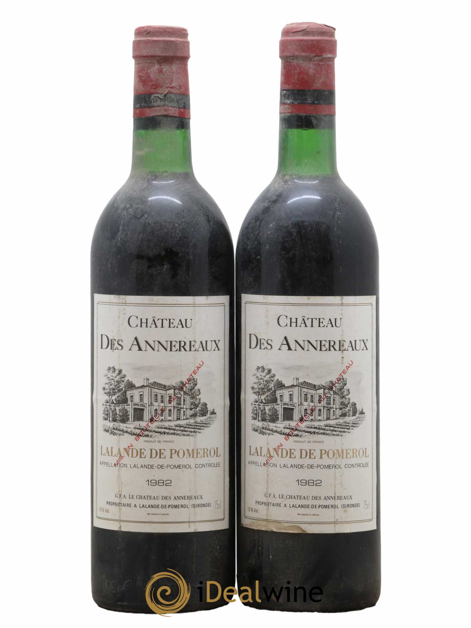 Château Annereaux 1982 - Lot de 2 bouteilles - 0