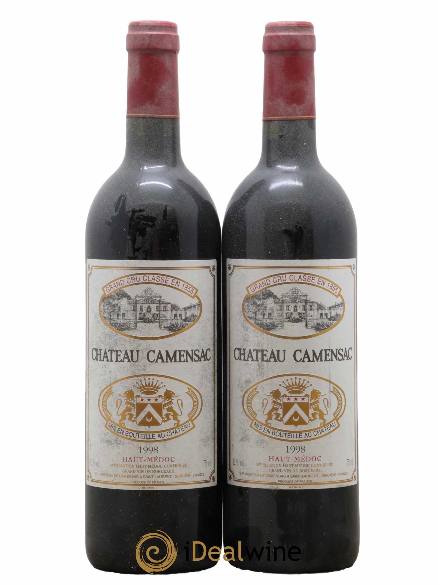 Château Camensac 5ème Grand Cru Classé 1998 - Lot de 2 bouteilles - 0