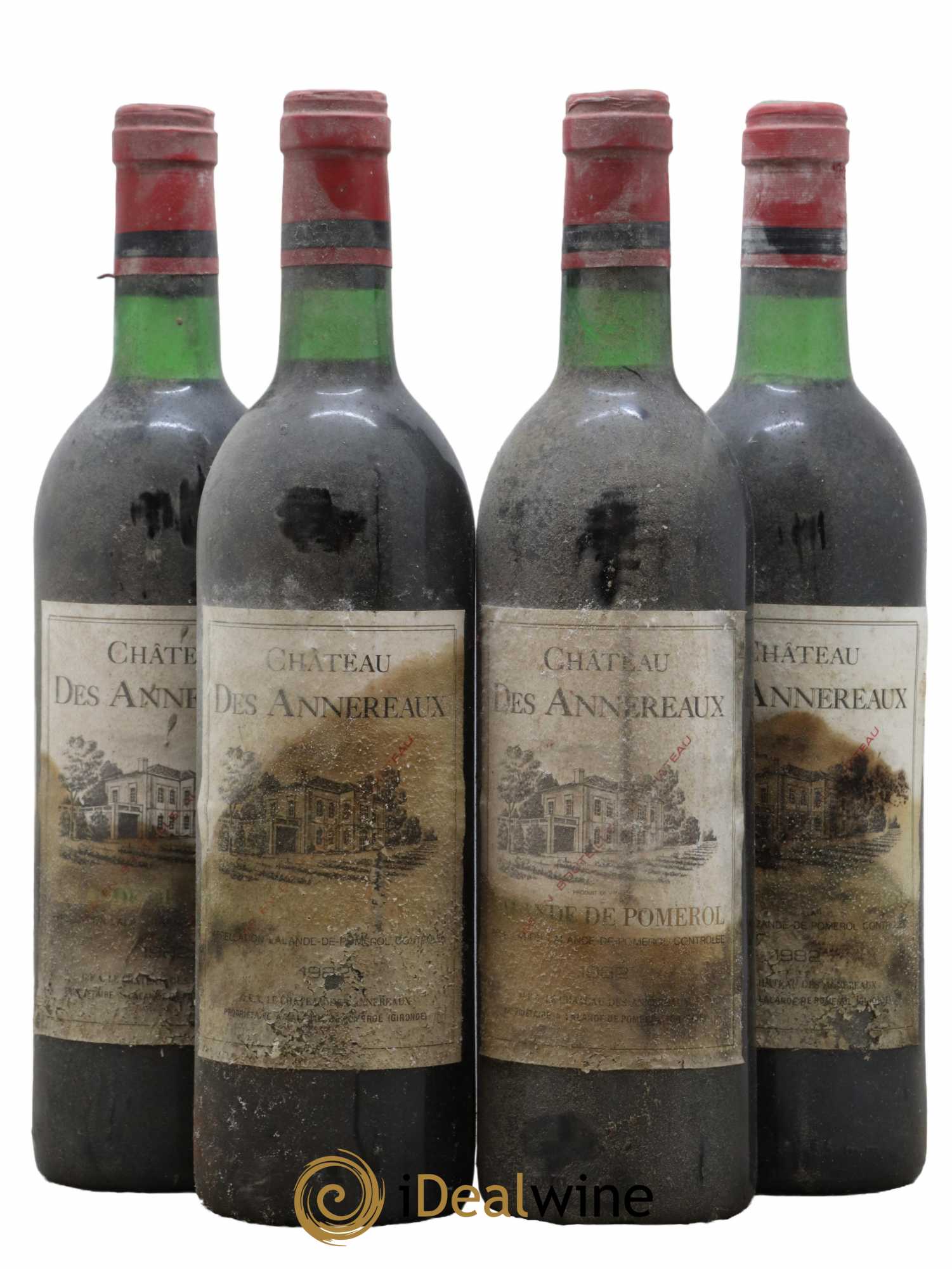 Château Annereaux 1982 - Lot de 4 bouteilles - 0