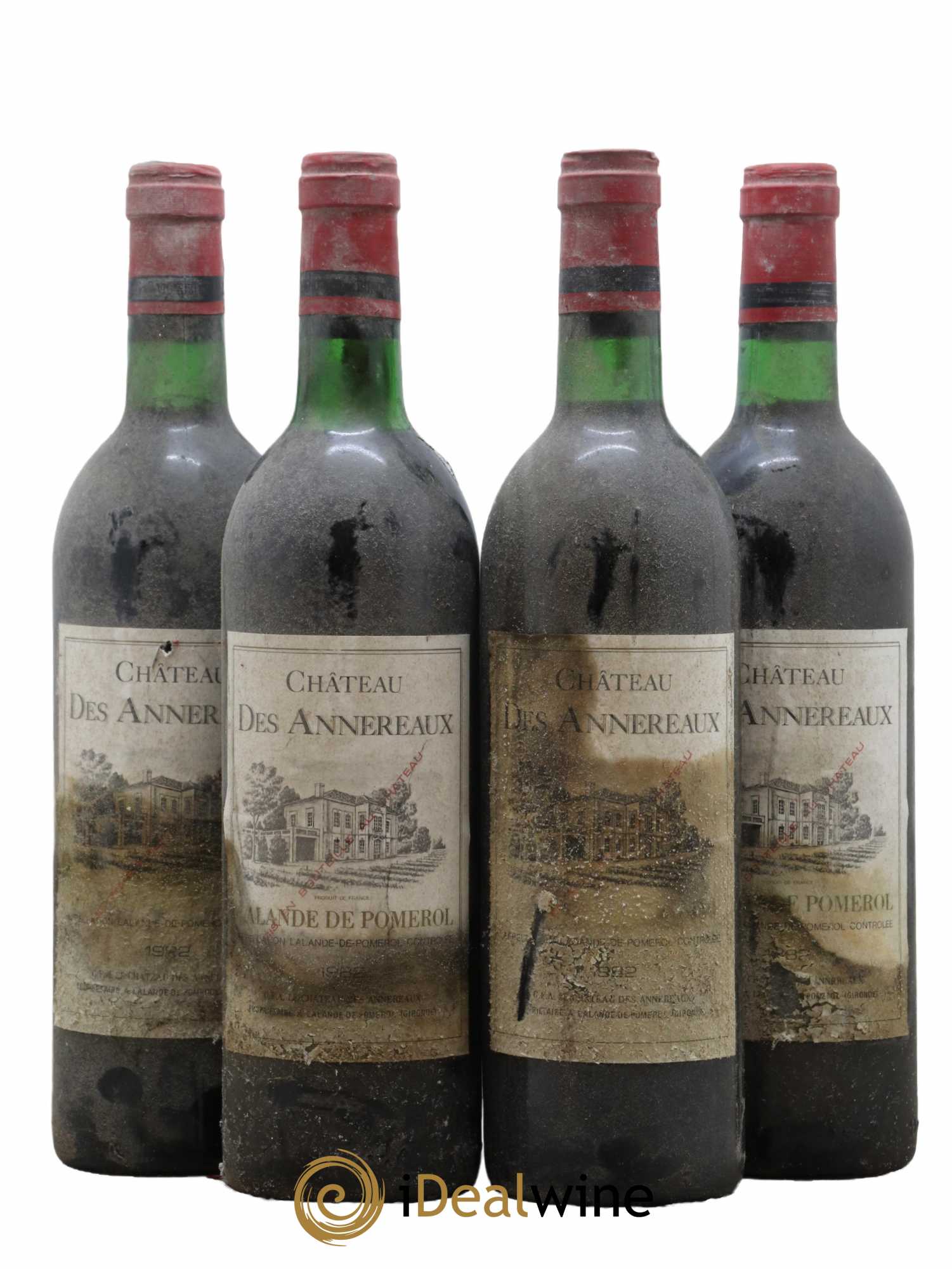 Château Annereaux 1982 - Lot de 4 bouteilles - 0