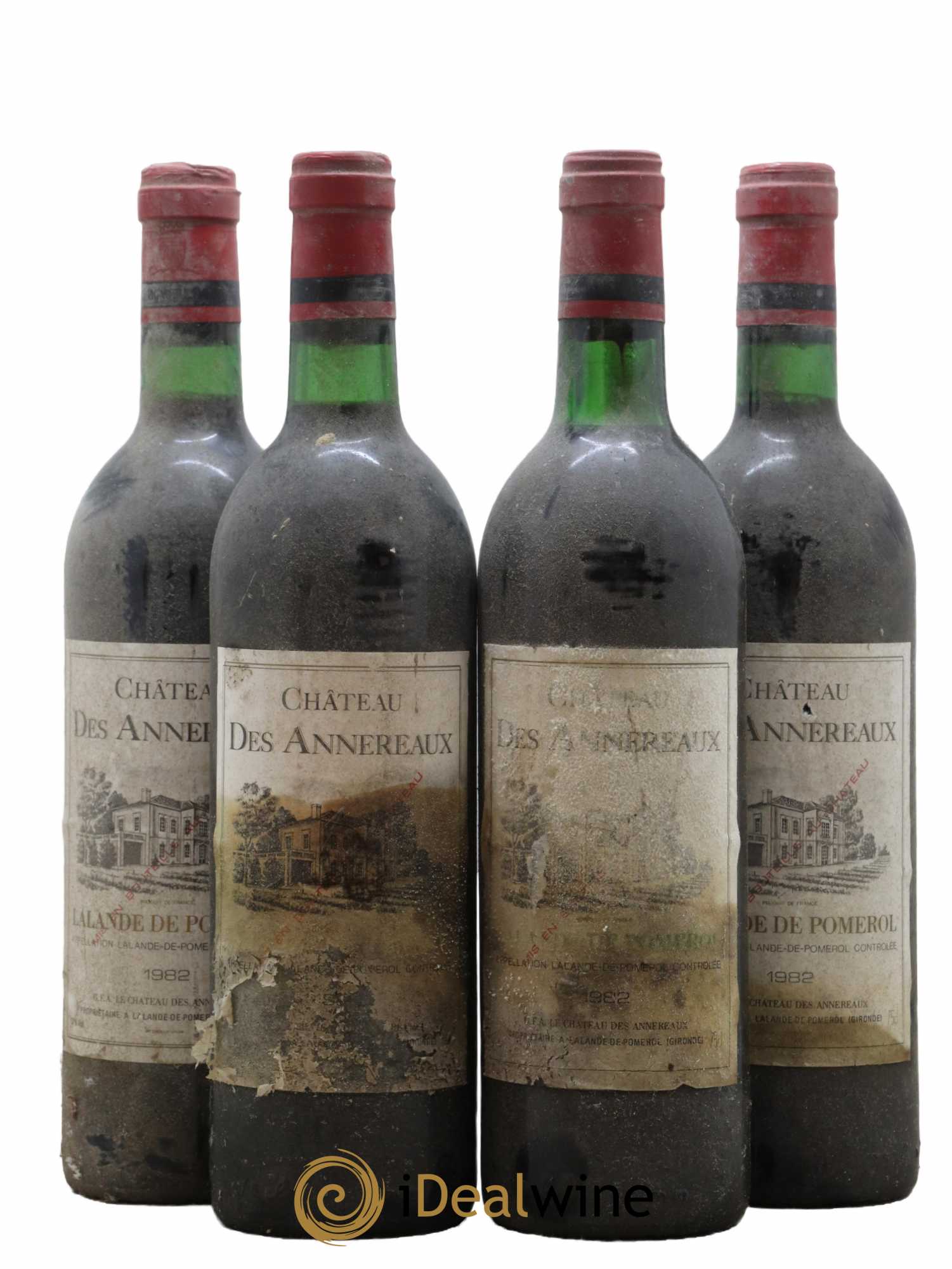 Château Annereaux 1982 - Lot de 4 bouteilles - 0