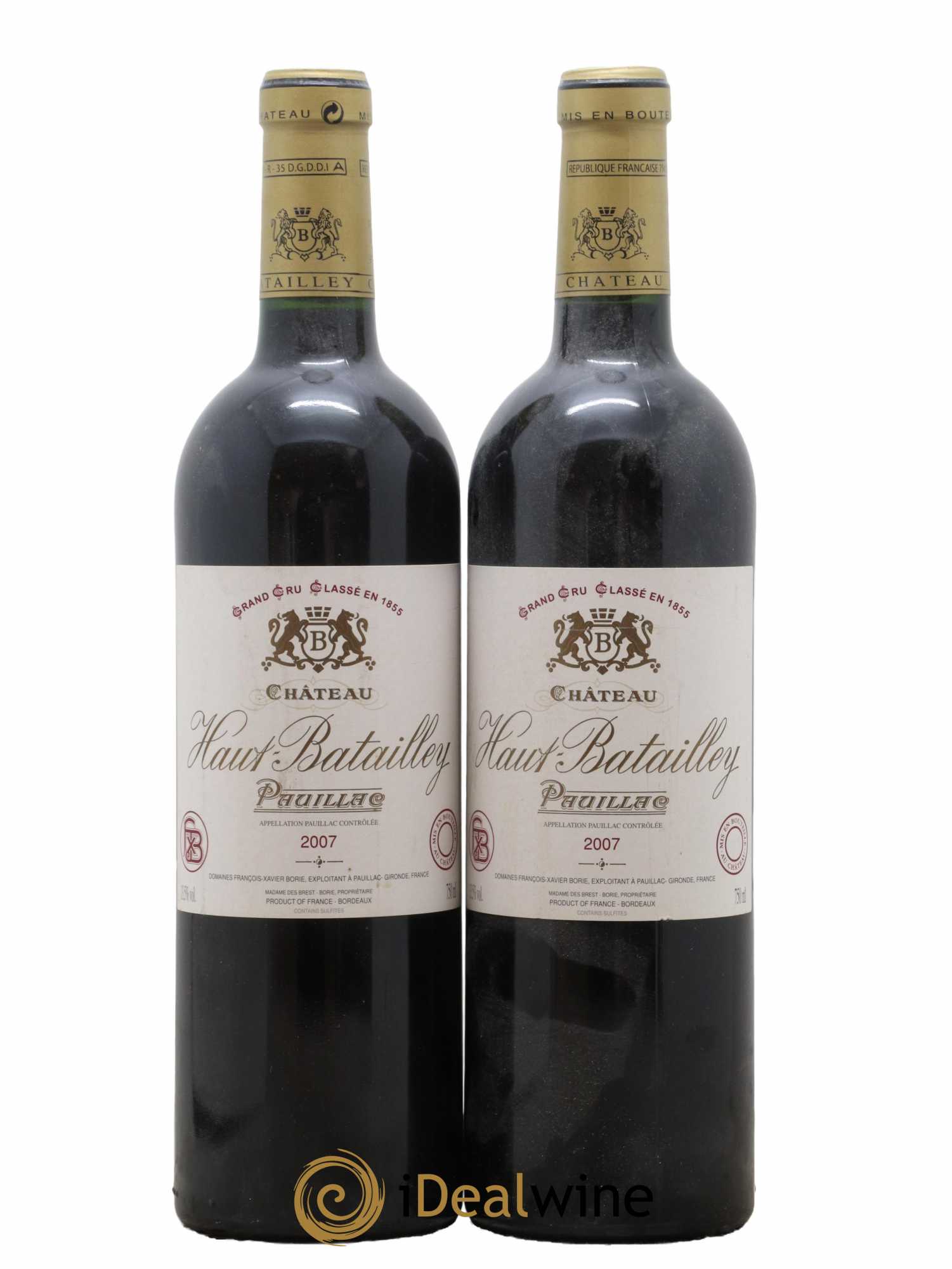 Château Haut Batailley 5ème Grand Cru Classé 2007 - Lot de 2 bouteilles - 0