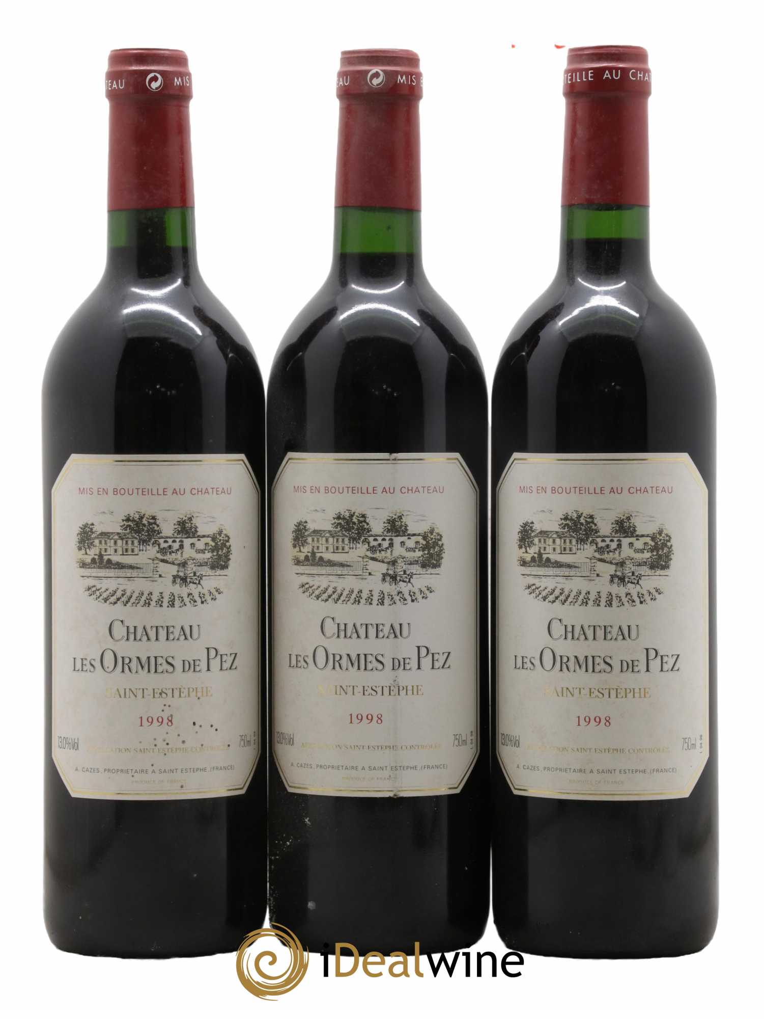 Château les Ormes de Pez 1998 - Lot de 3 bouteilles - 0