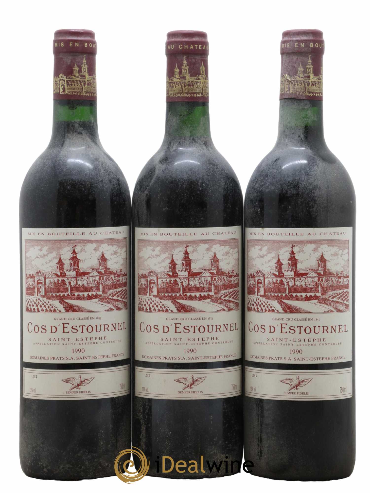 Cos d'Estournel 2ème Grand Cru Classé 1990 - Lot de 3 bouteilles - 0