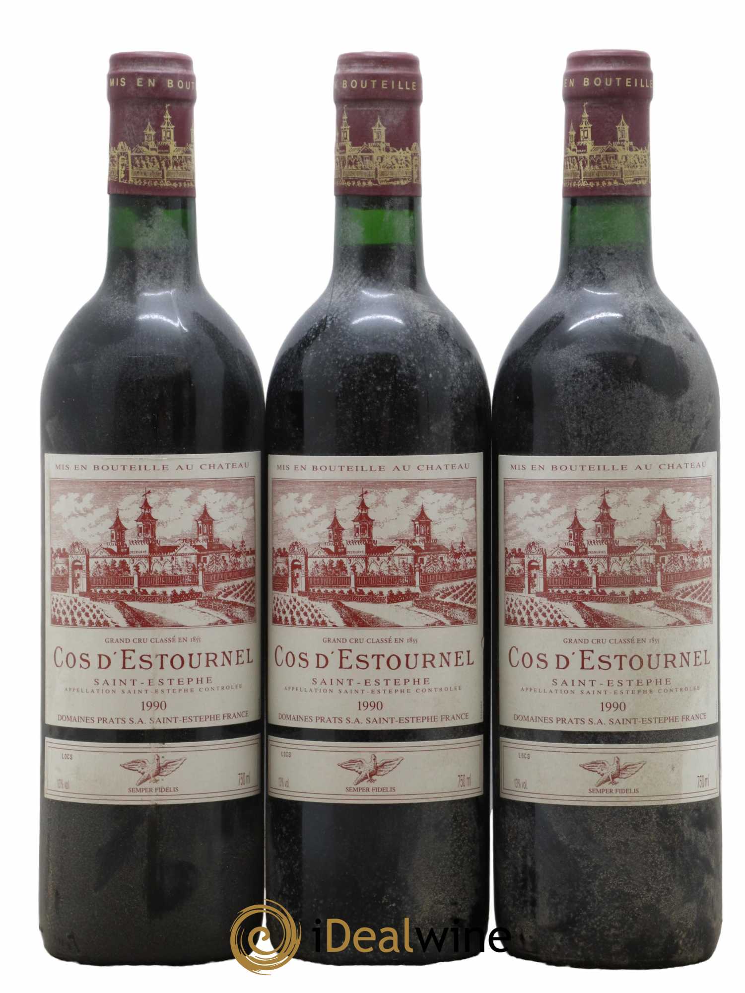Cos d'Estournel 2ème Grand Cru Classé 1990 - Lot de 3 bouteilles - 0