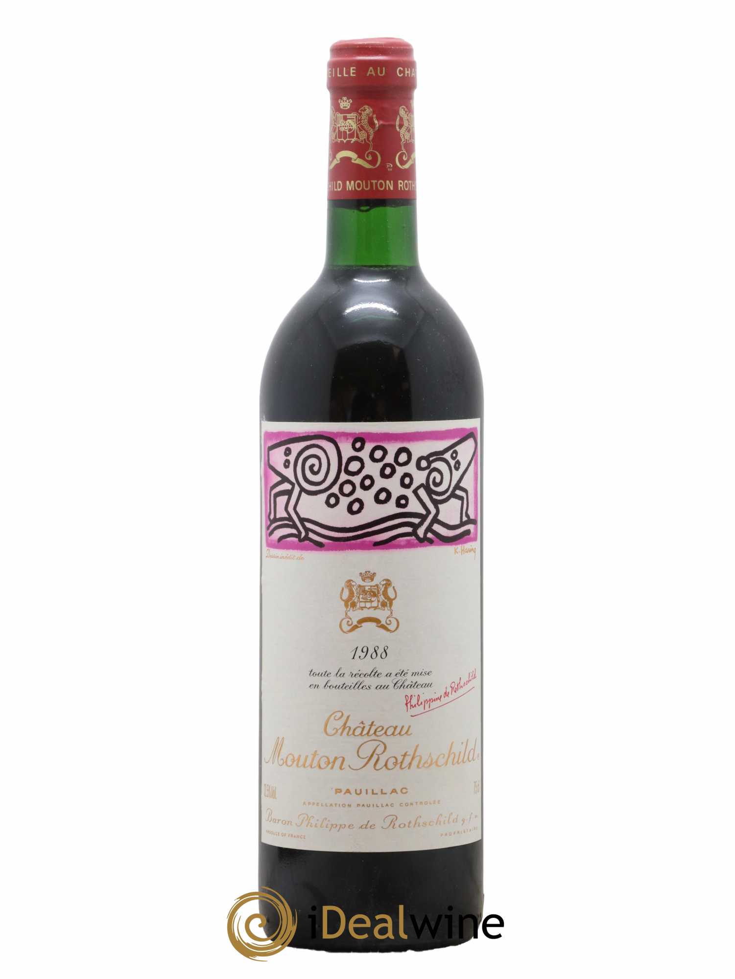 Château Mouton Rothschild 1er Grand Cru Classé 1988 - Lot de 1 bouteille - 0