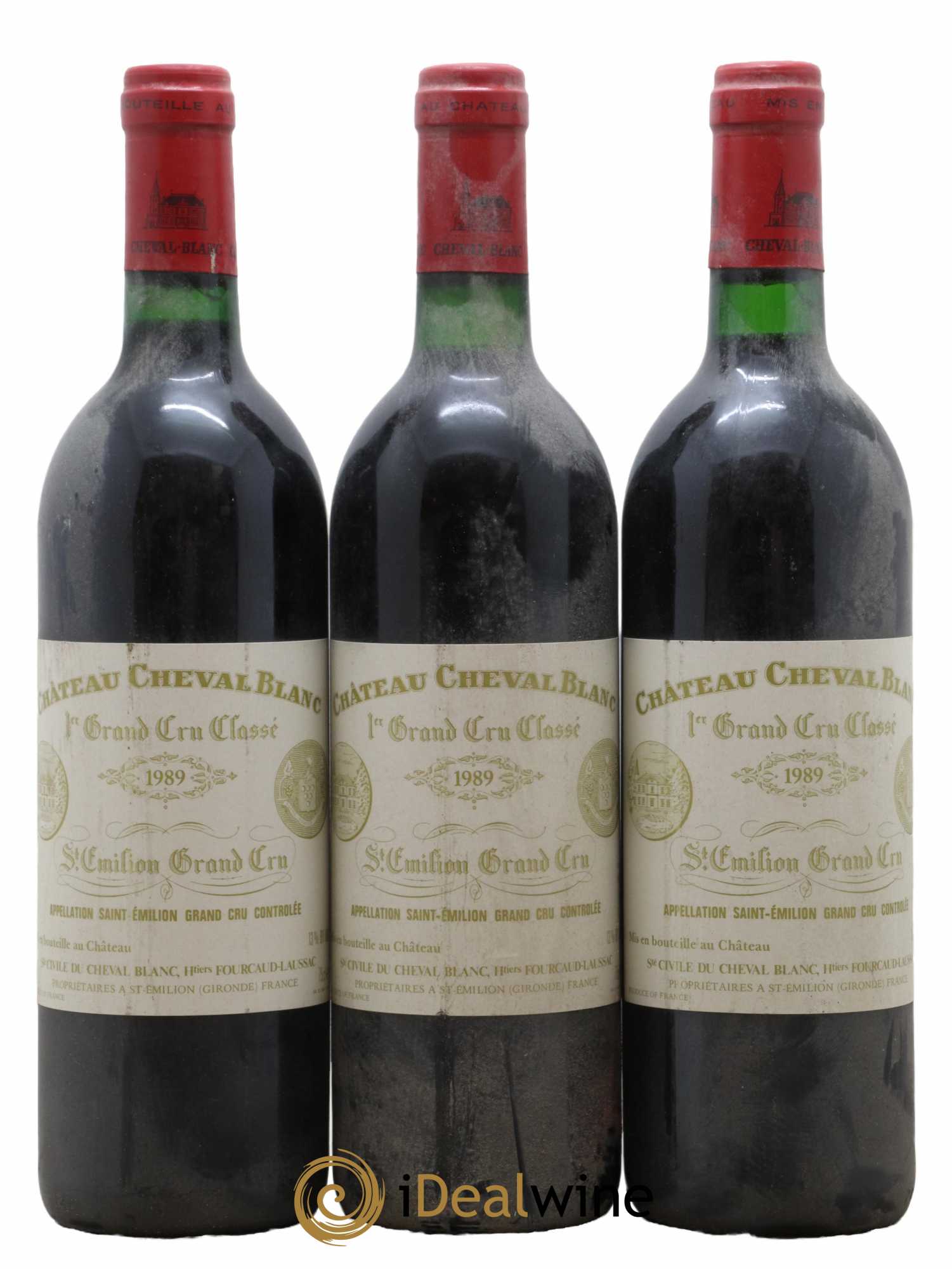 Château Cheval Blanc 1er Grand Cru Classé A 1989 - Lot de 3 bouteilles - 0