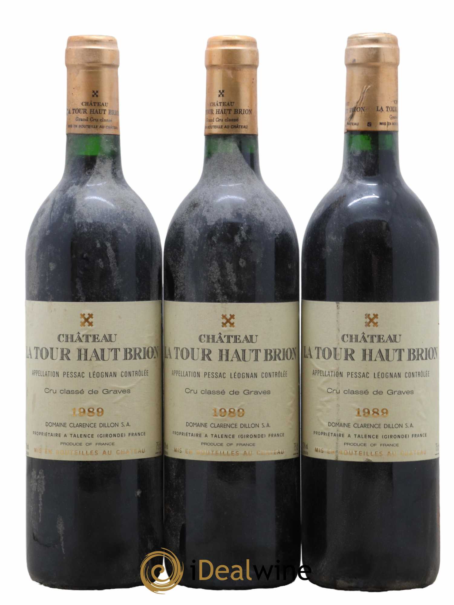 Château la Tour Haut-Brion Cru Classé de Graves 1989 - Lot de 3 bouteilles - 0