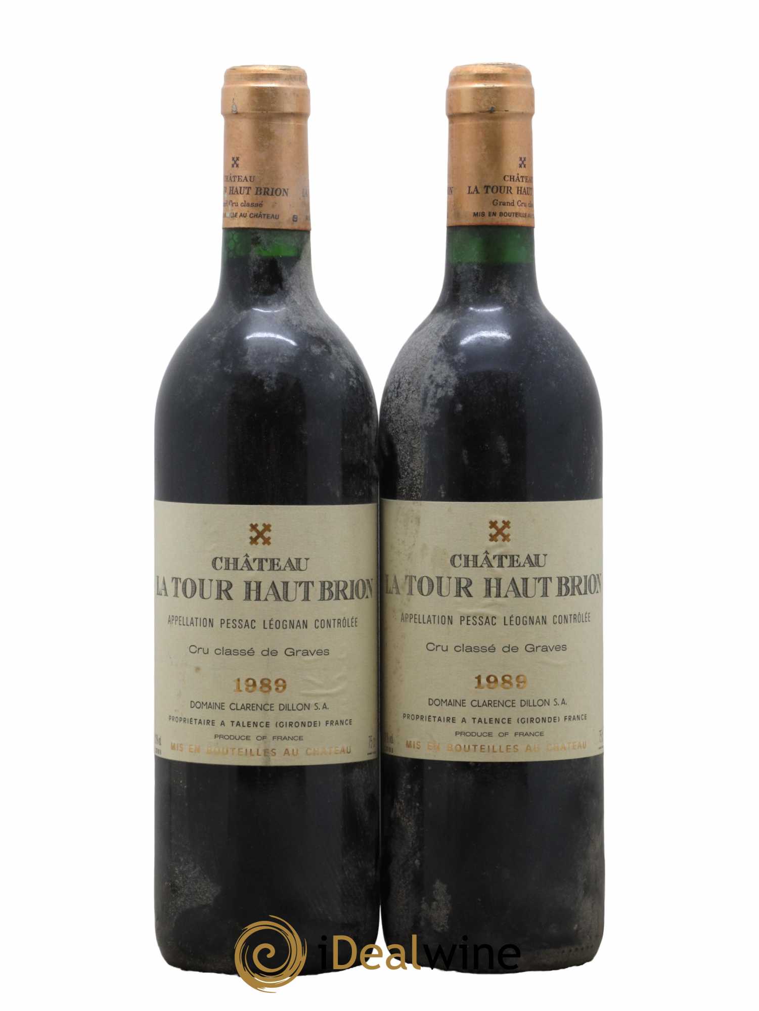 Château la Tour Haut-Brion Cru Classé de Graves 1989 - Lot de 2 bouteilles - 0